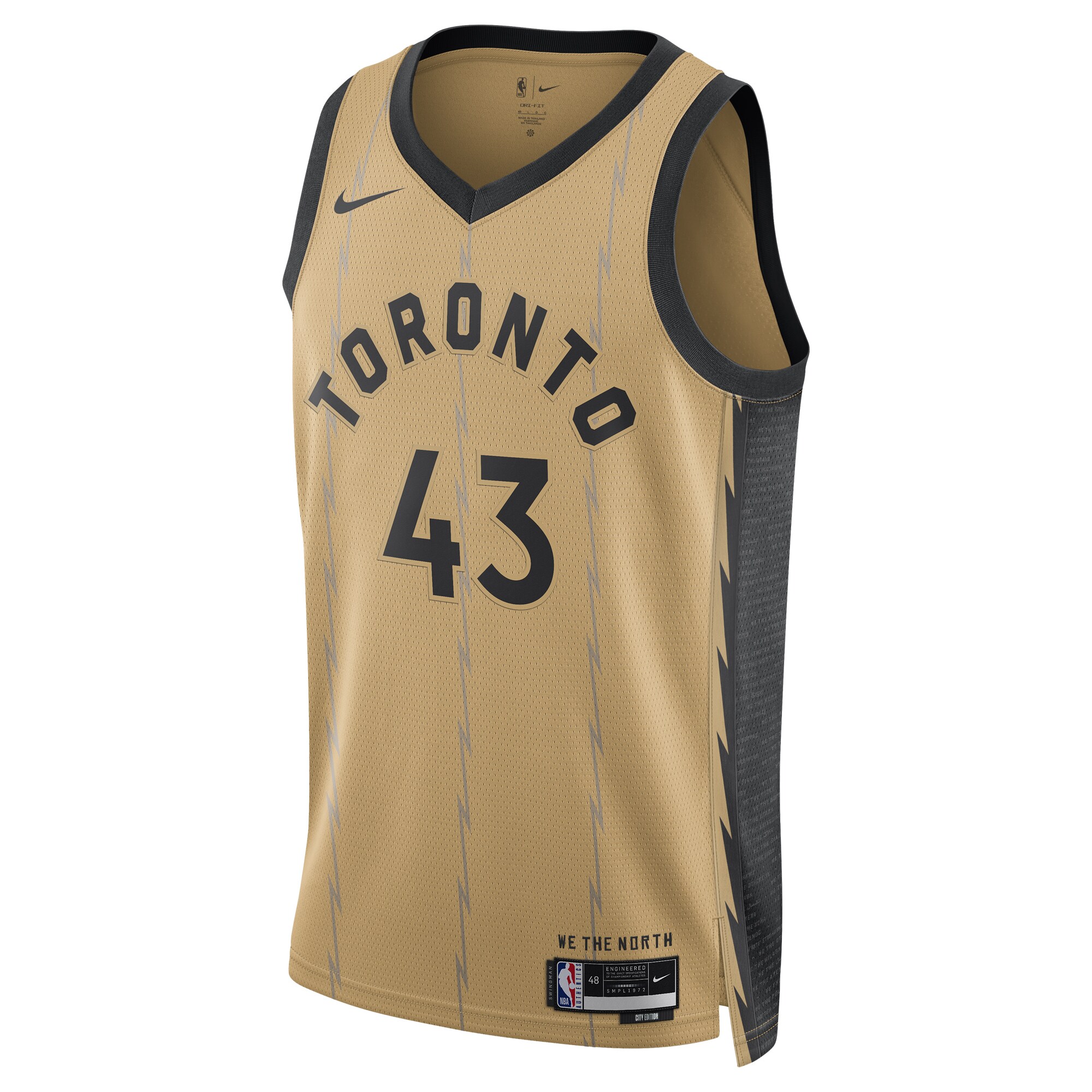Pascal Siakam Toronto Raptors Unisex 2023\/24 Swingman Jersey - Gold - City Edition