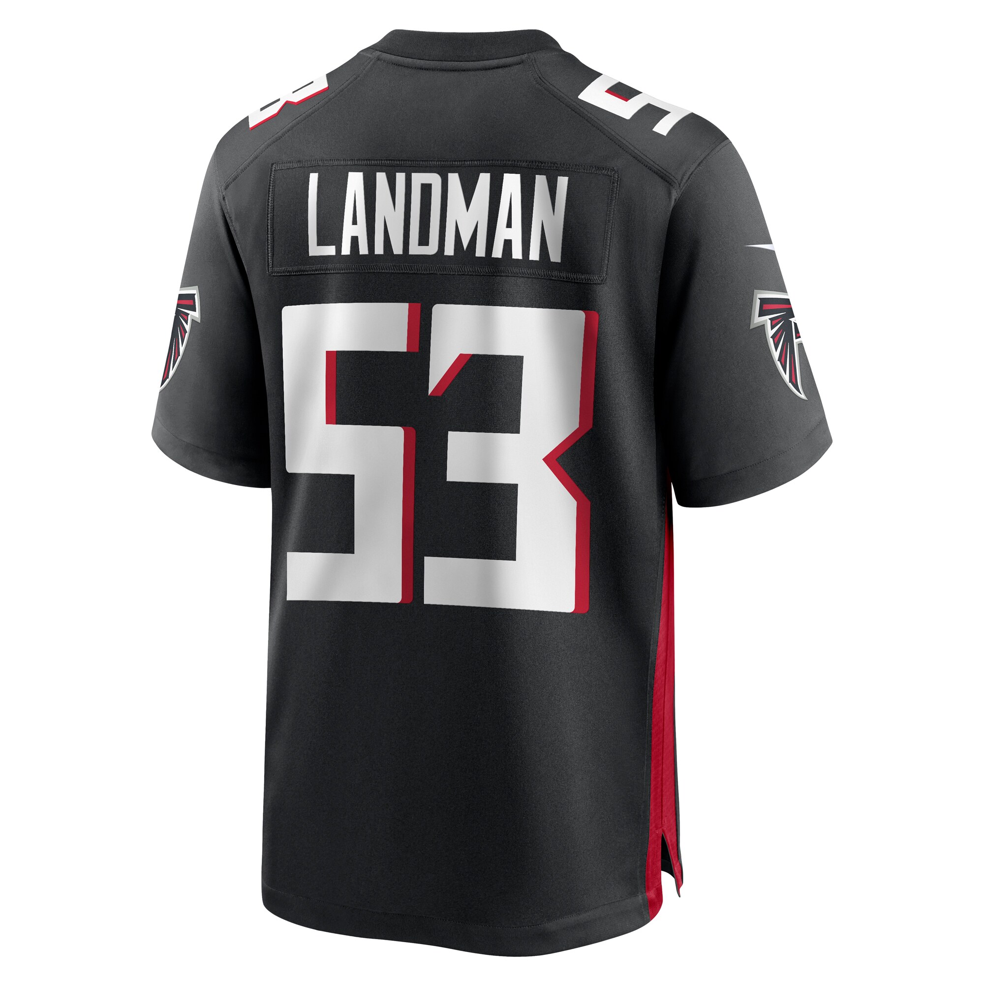Nate Landman Atlanta Falcons  Team Game Jersey -  Black