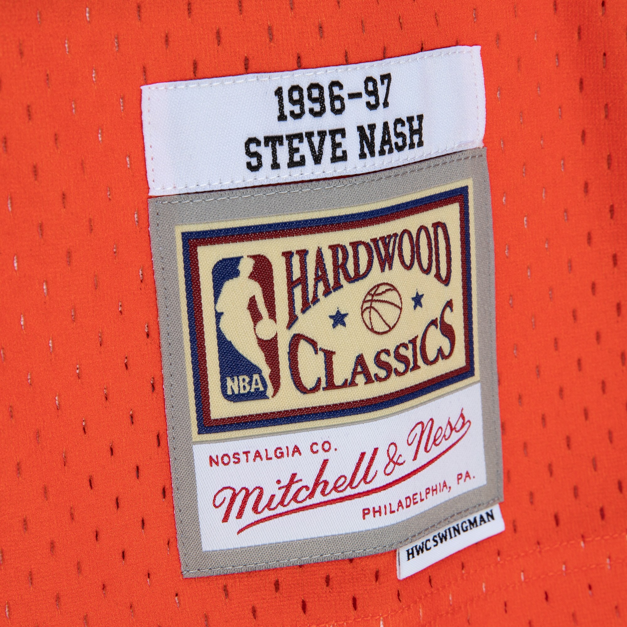 Steve Nash Phoenix Suns Mitchell & Ness 1996\/97 Hardwood Classics Fadeaway Swingman Player Jersey - Orange\/Black