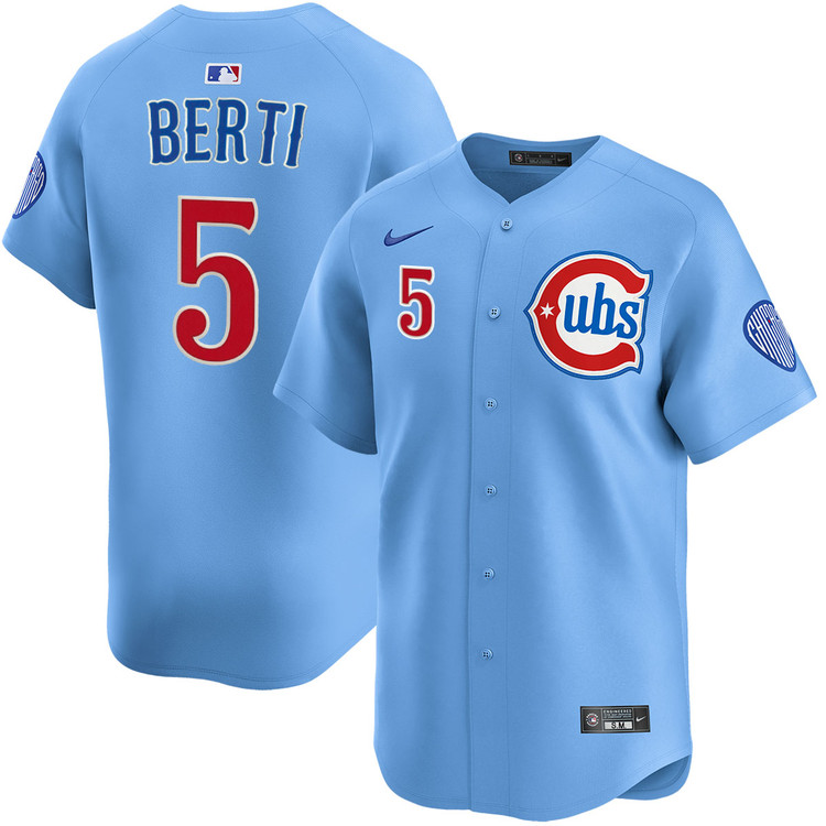 Jon Berti Chicago Cubs Youth Blues Alternate Limited Jersey