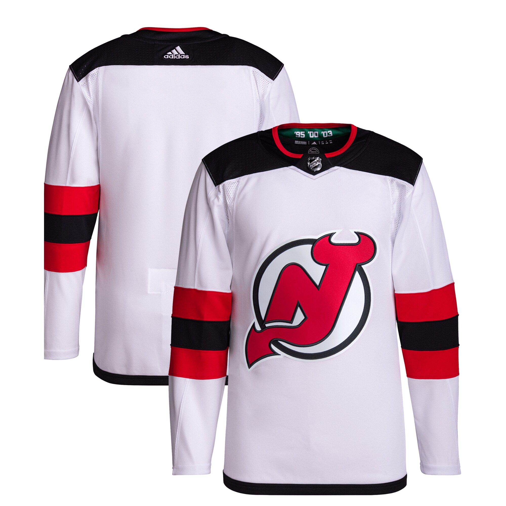 New Jersey Devils adidas Away Primegreen Authentic Jersey White