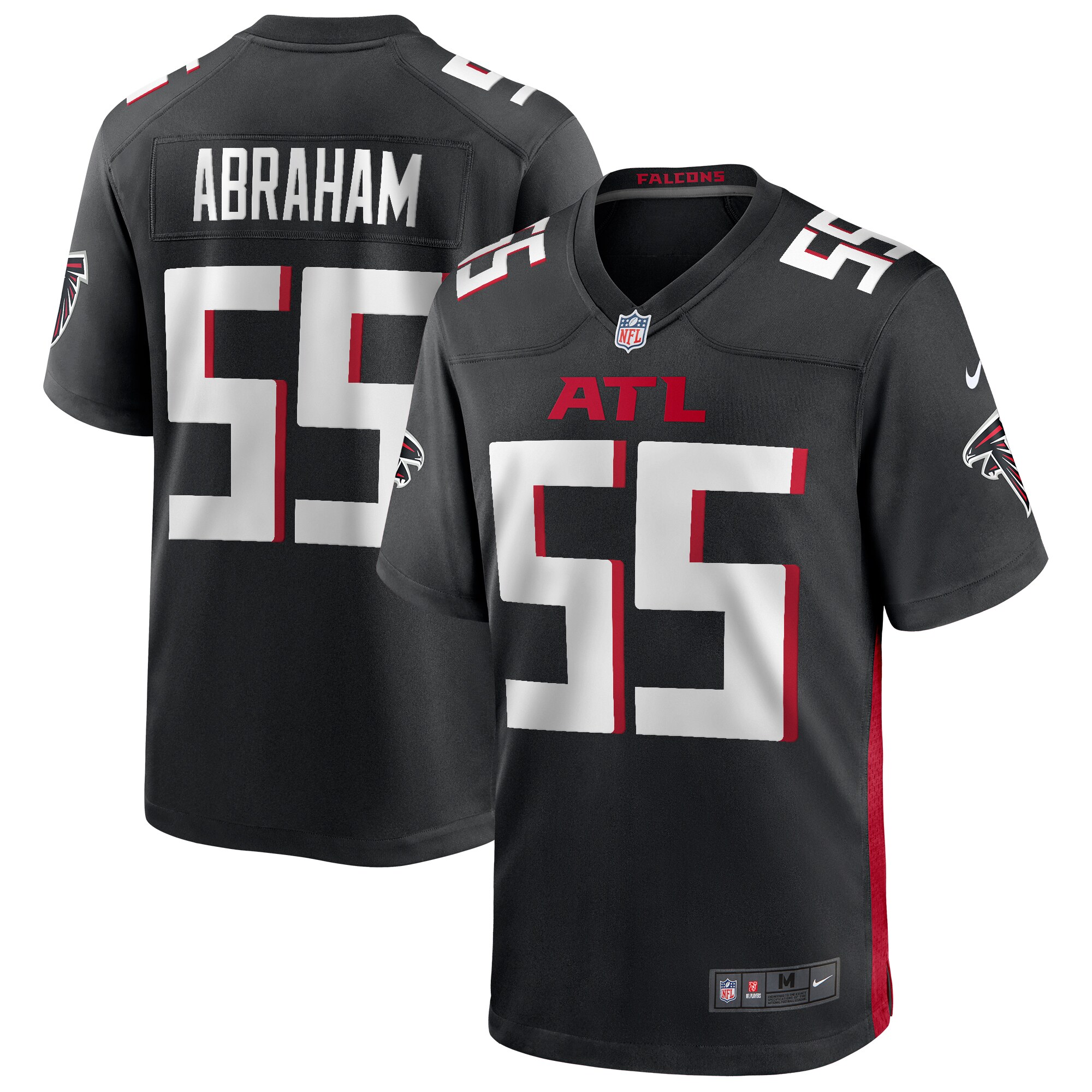 John Abraham Atlanta Falcons  Game Retired Player Jersey - Black