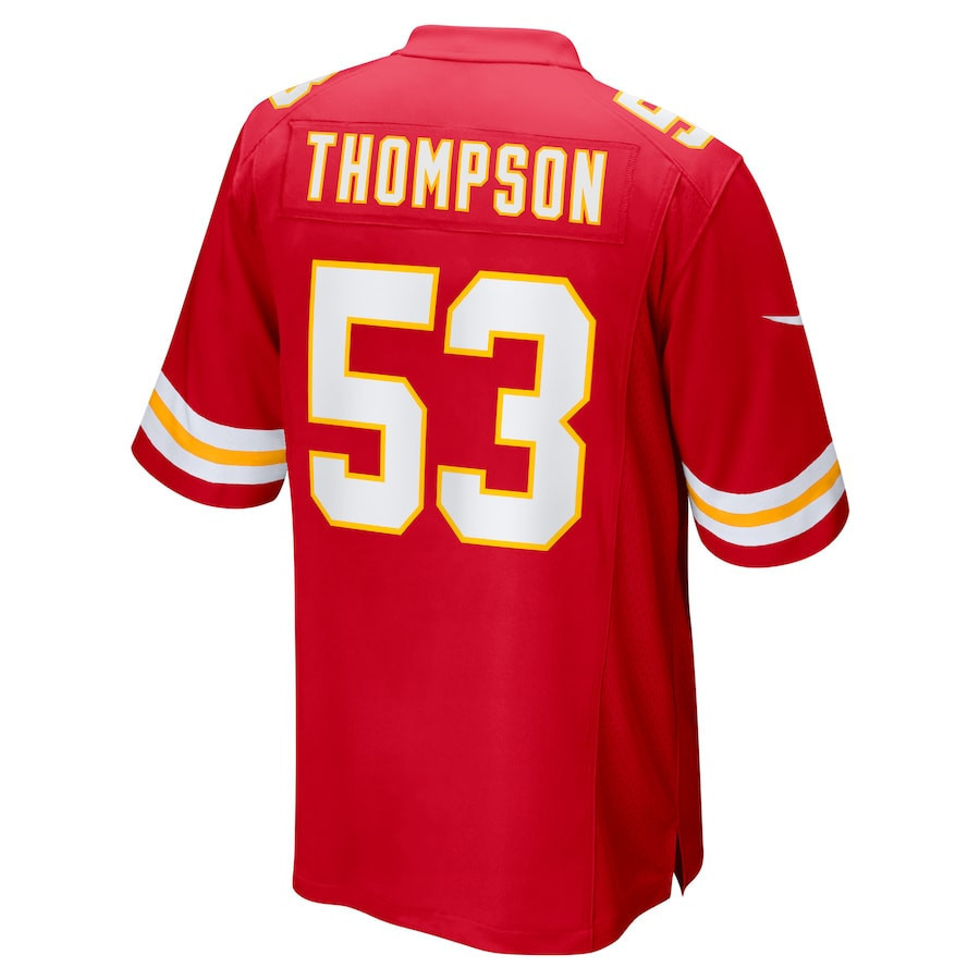 BJ Thompson #53 Kansas City Chiefs Super Bowl LIX Jersey - Men's - Red