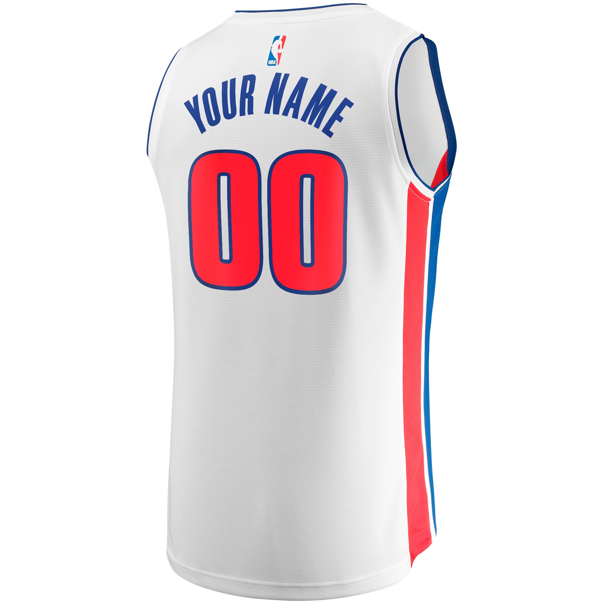 Detroit Pistons Fanatics Youth Fast Break Replica Custom Jersey - Association Edition - White