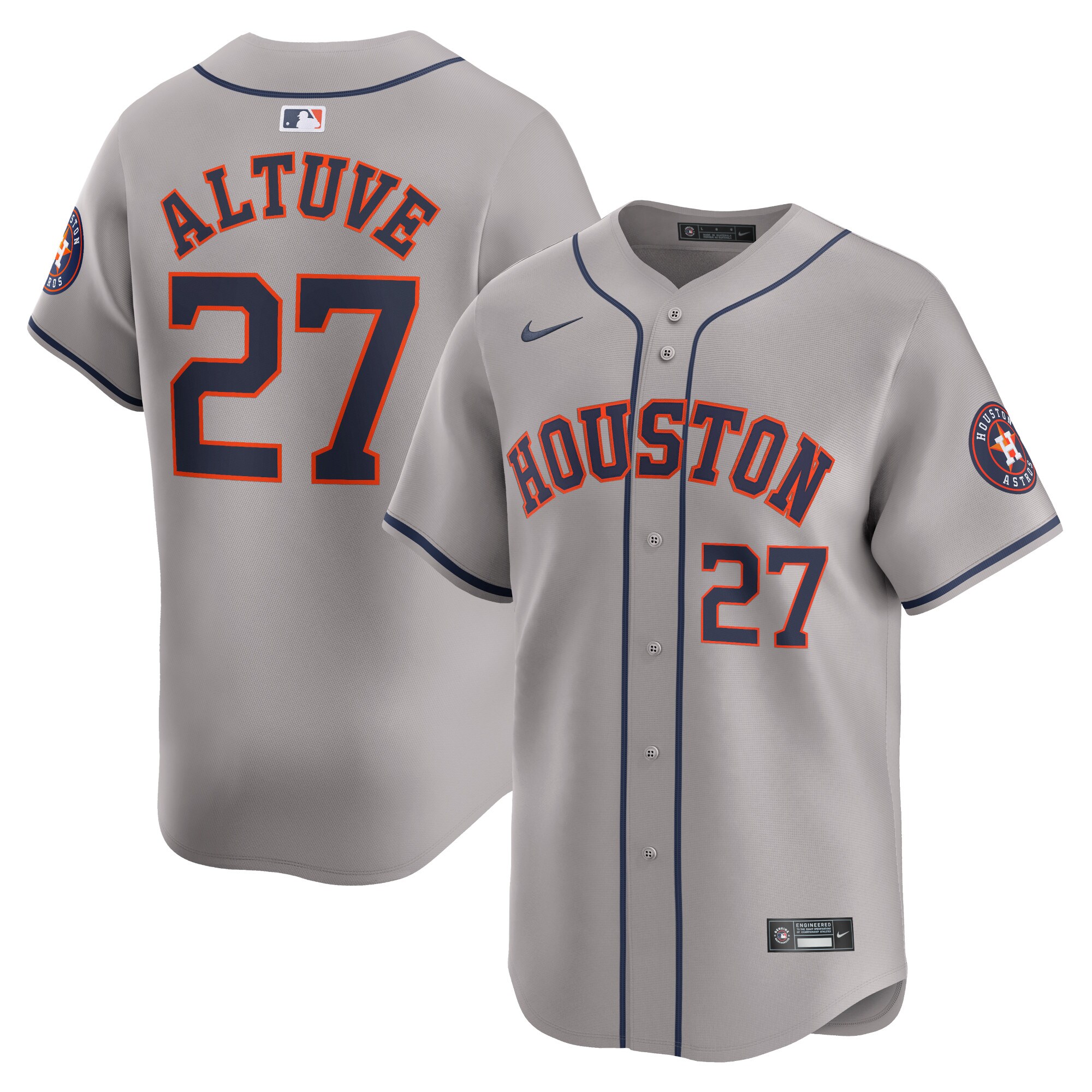 Jose Altuve Houston Astros  Away Limited Player Jersey - Gray