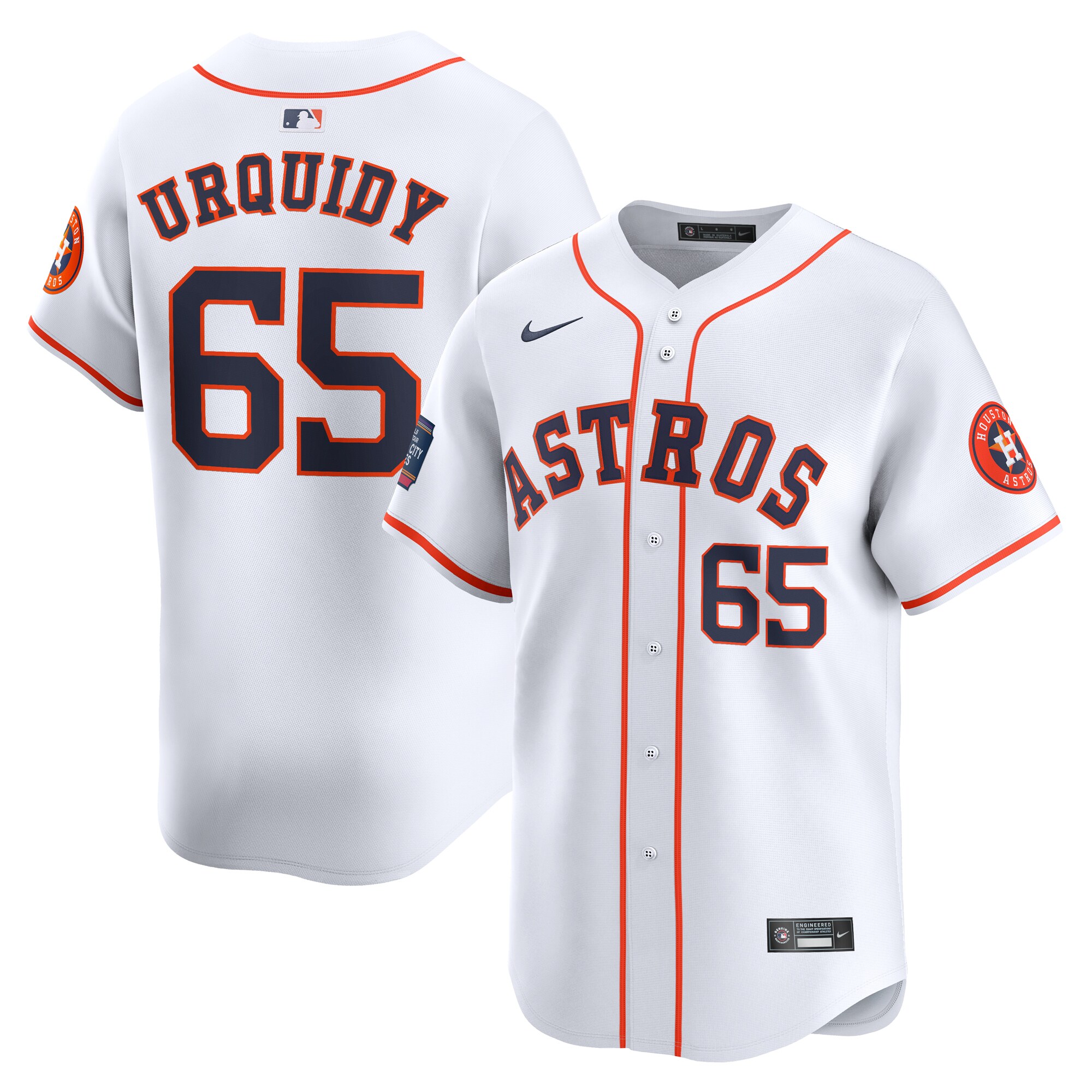 Jose Urquidy Houston Astros 2024 MLB World Tour Mexico City Series Home Limited Player Jersey - White