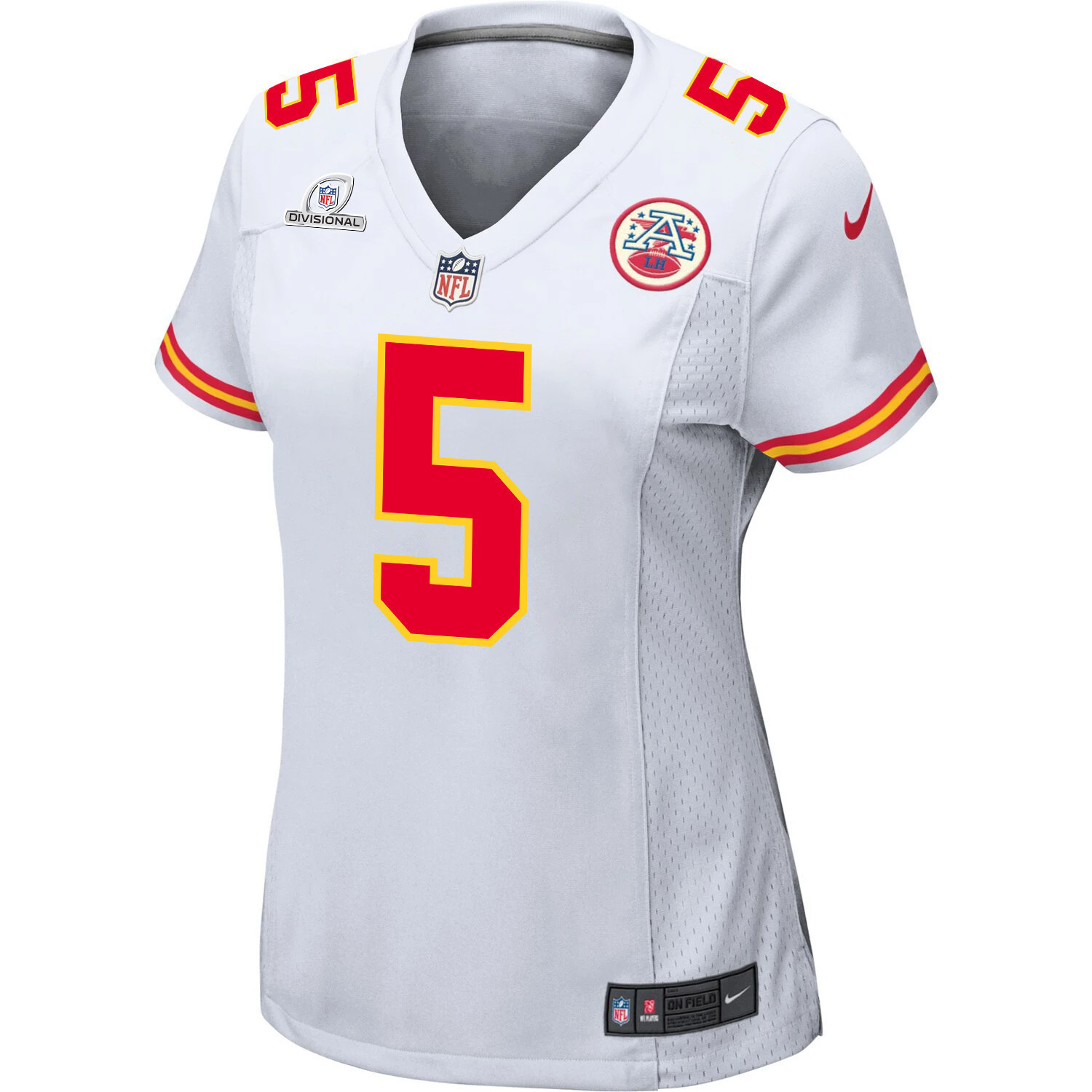 Tommy Townsend 5 Kansas City Chiefs Super Bowl LVIII Patch Game Women Jersey - White