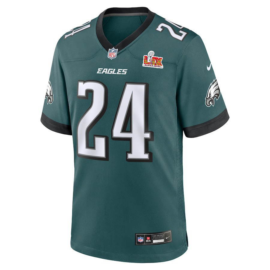 James Bradberry IV #24 Philadelphia Eagles Super Bowl LIX YOUTH Jersey - Midnight Green