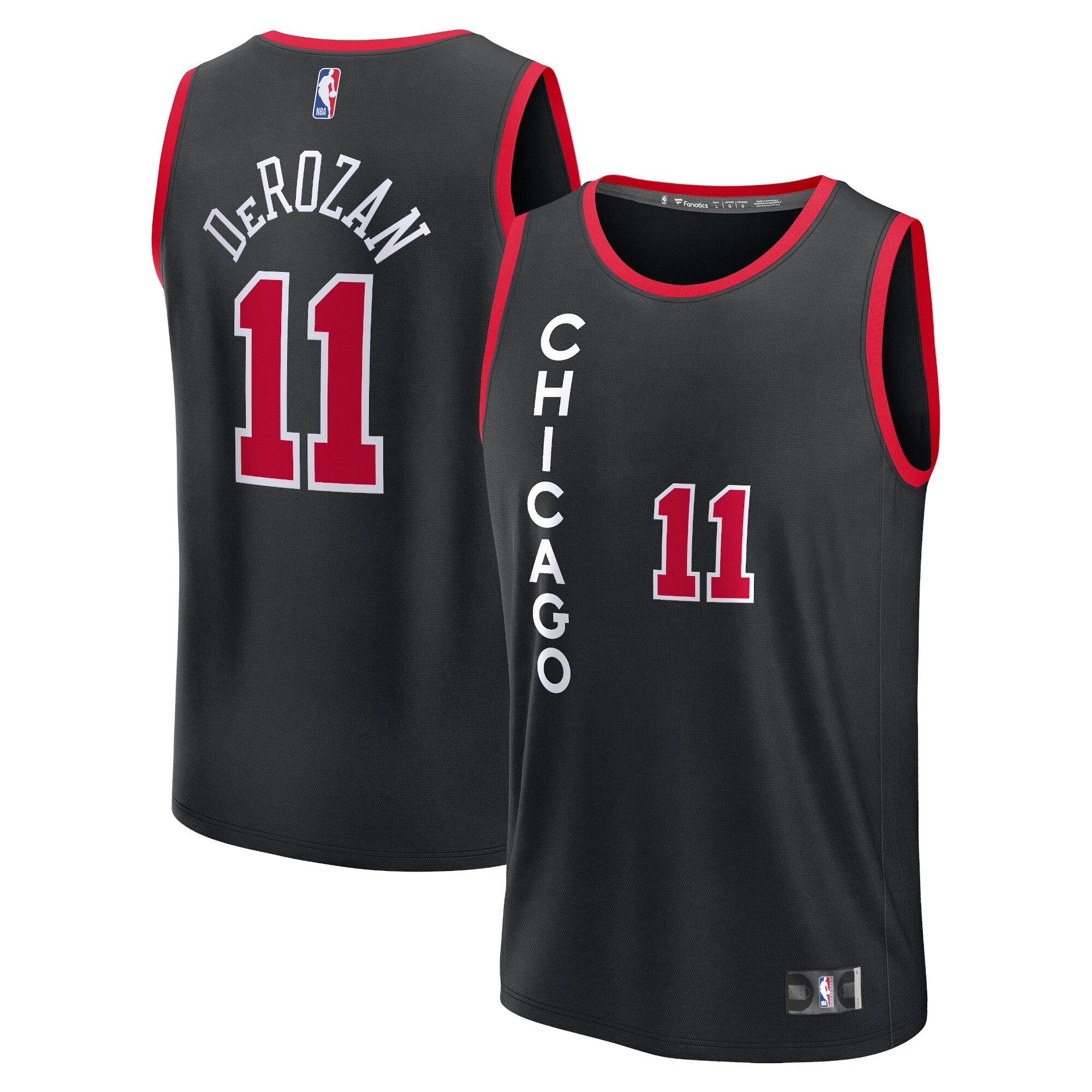 DeMar DeRozan Chicago Bulls Fanatics Youth Fast Break Jersey - Black - City Edition