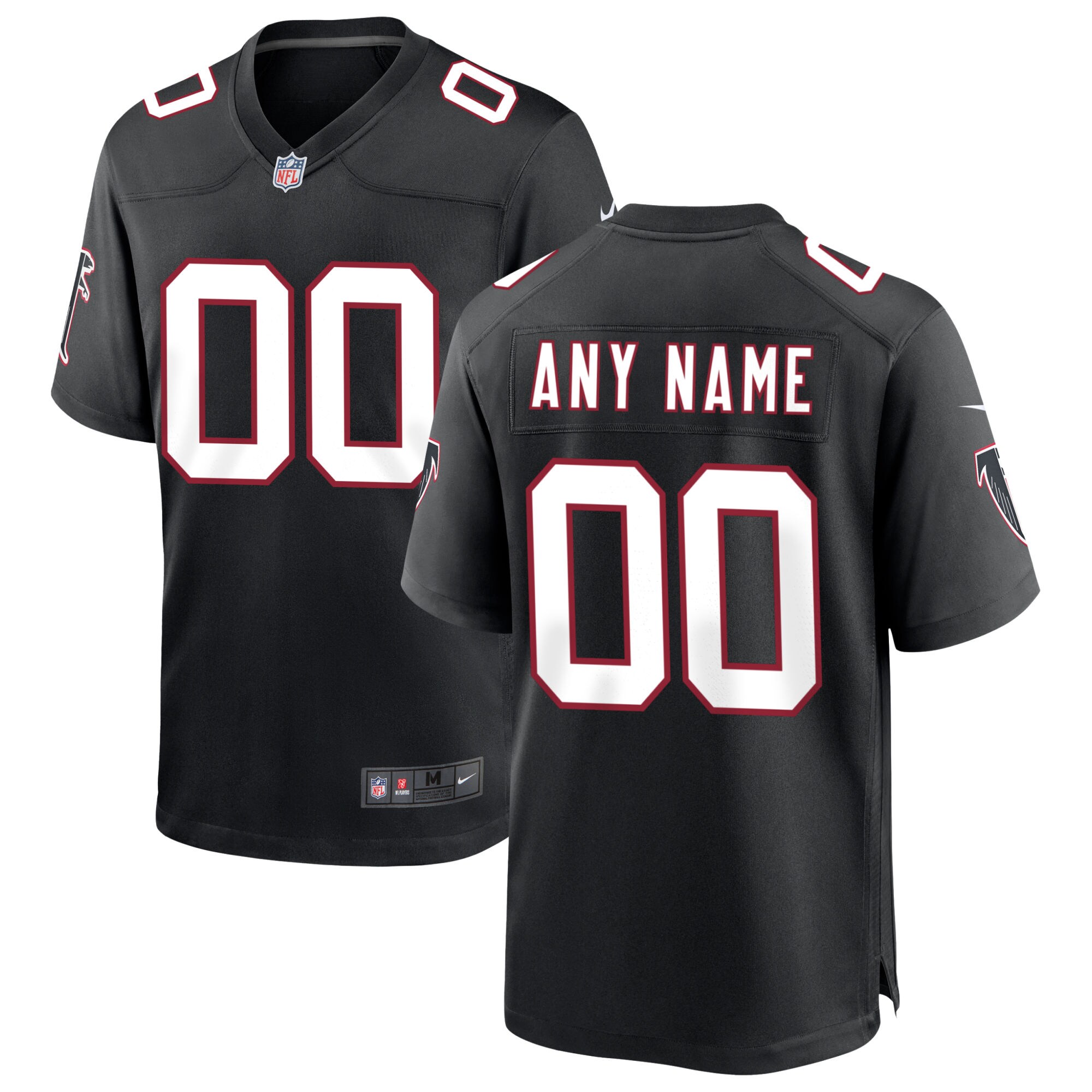 Atlanta Falcons  Throwback Custom Game Jersey - Black