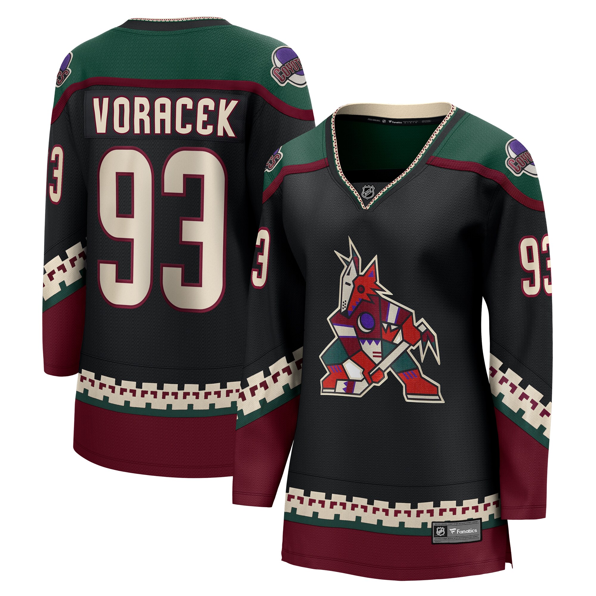 Jakub Voracek Arizona Coyotes Women's Fanatics Home Breakaway Jersey - Black
