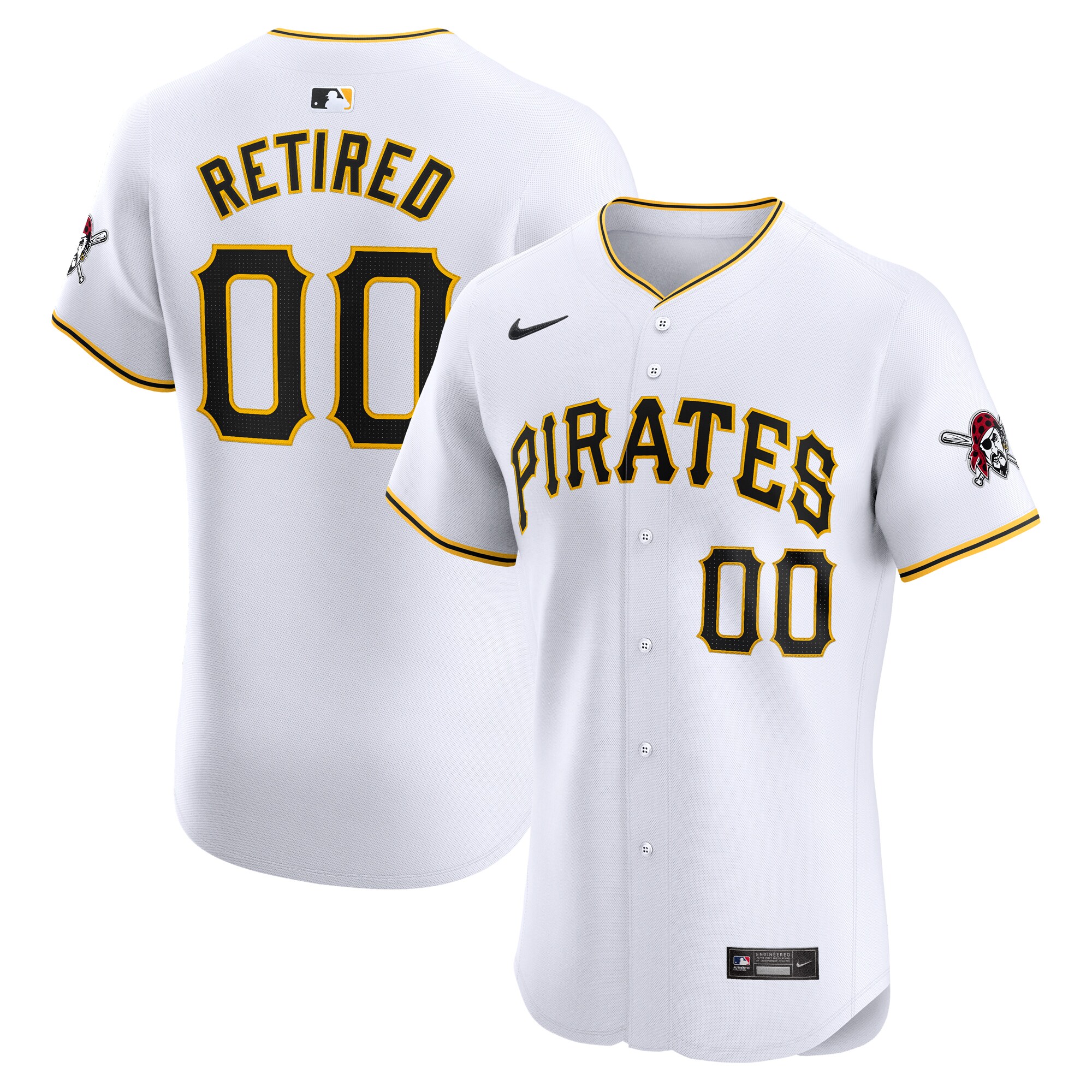 Pittsburgh Pirates Home Elite Pick-A-Player Retired Roster Jersey - White