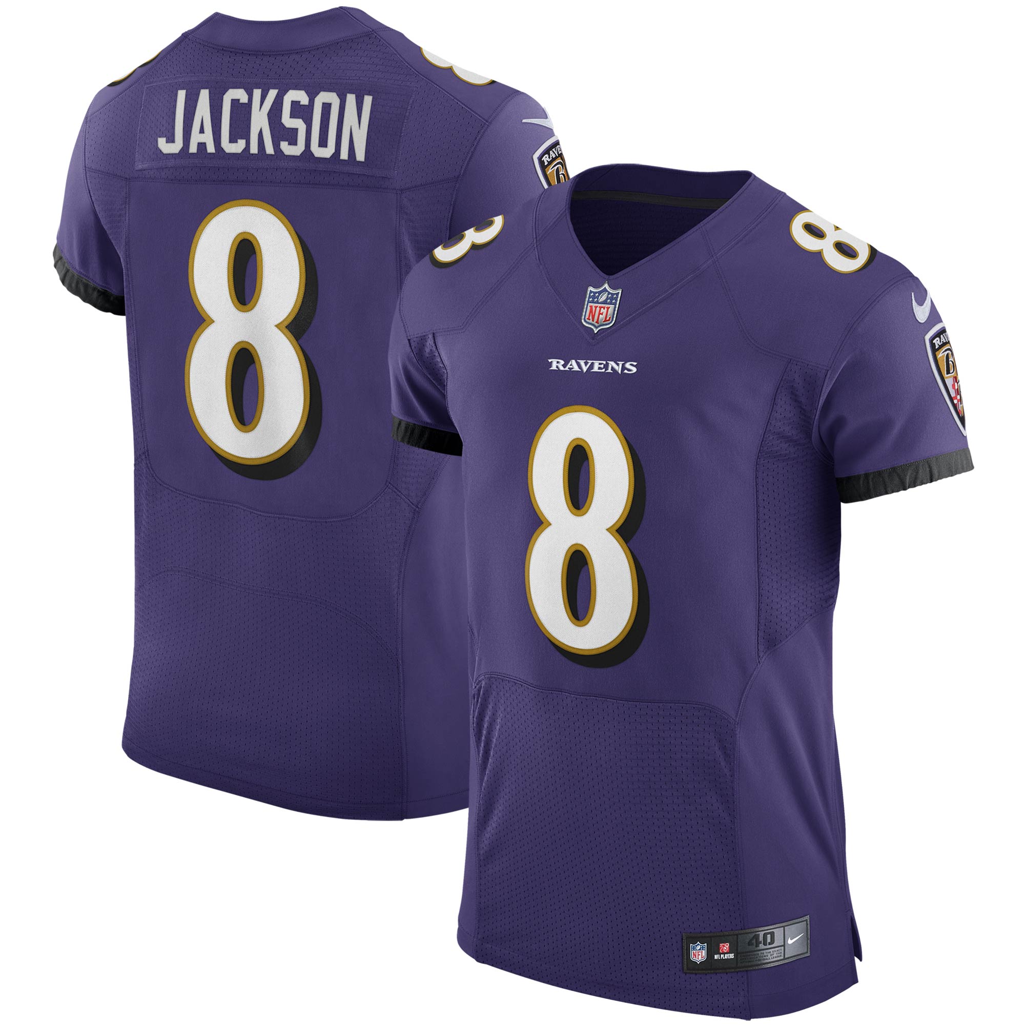 Lamar Jackson Baltimore Ravens  Vapor Elite Player Jersey - Purple