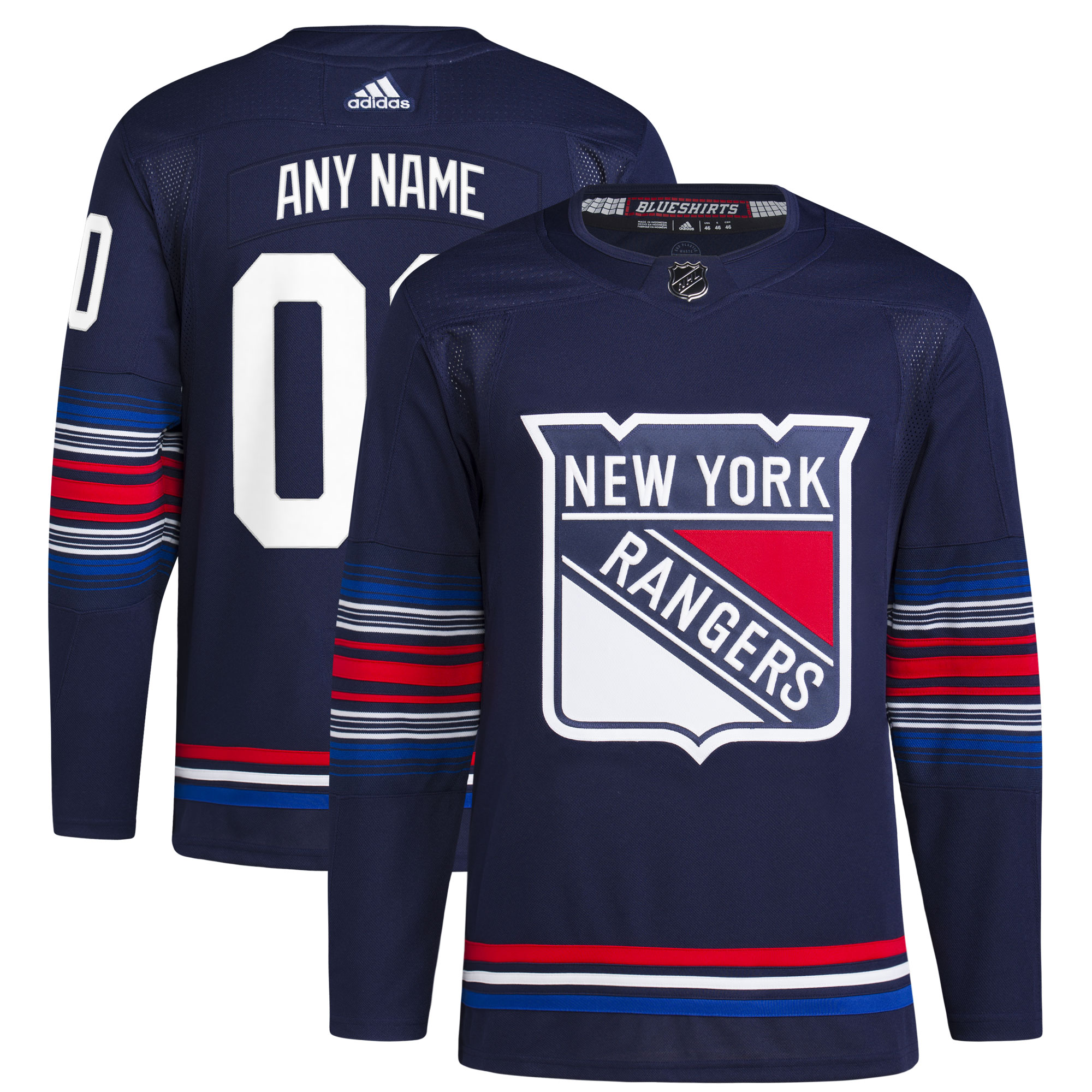 New York Rangers adidas Alternate Primegreen Authentic Custom Jersey - Navy