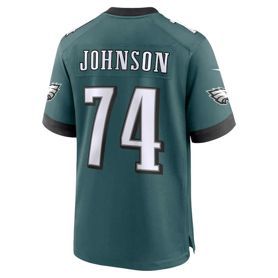 Fred Johnson #74 Philadelphia Eagles Super Bowl LIX Jersey - Men's - Midnight Green