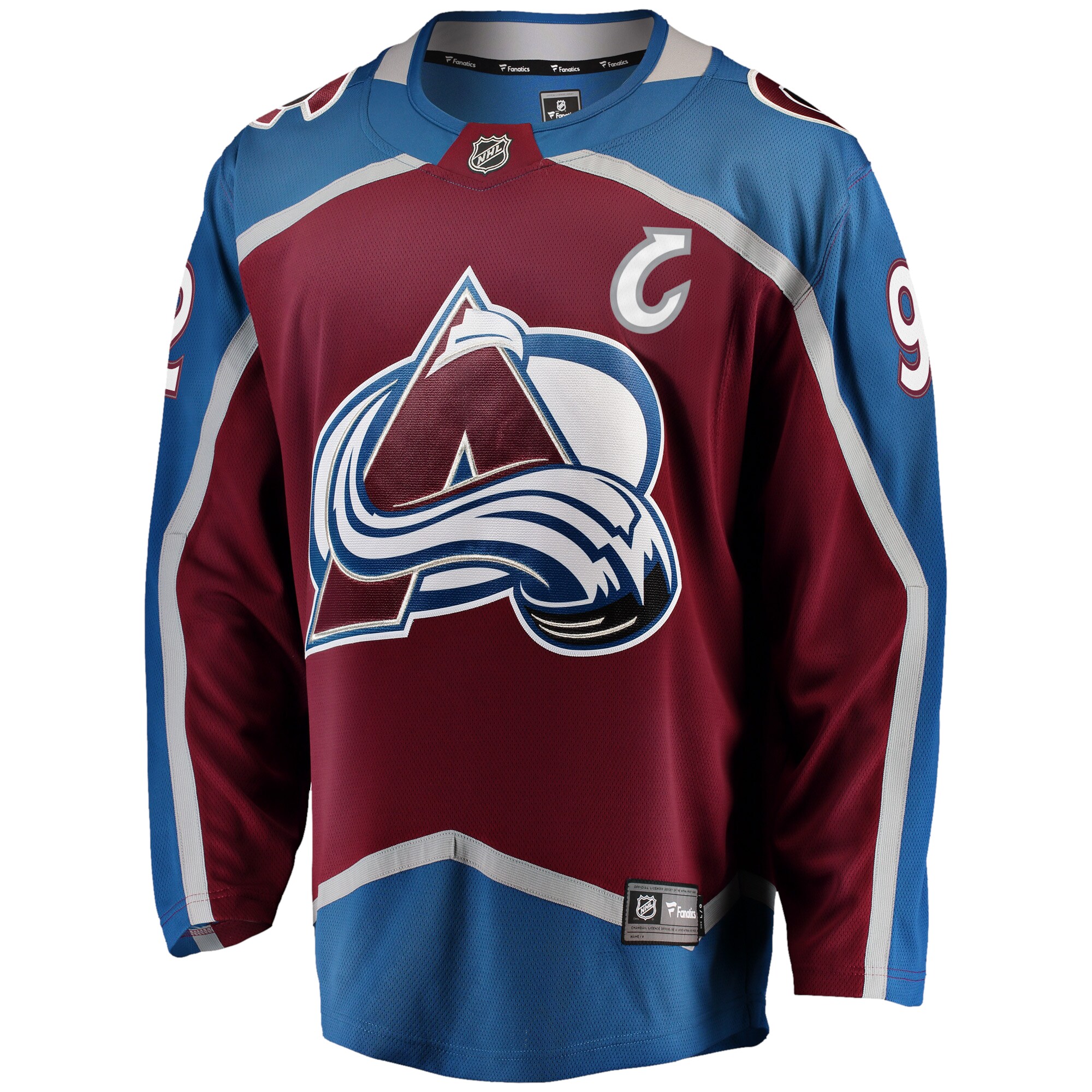 Gabriel Landeskog Colorado Avalanche Fanatics Captain Patch Home Breakaway Jersey - Burgundy