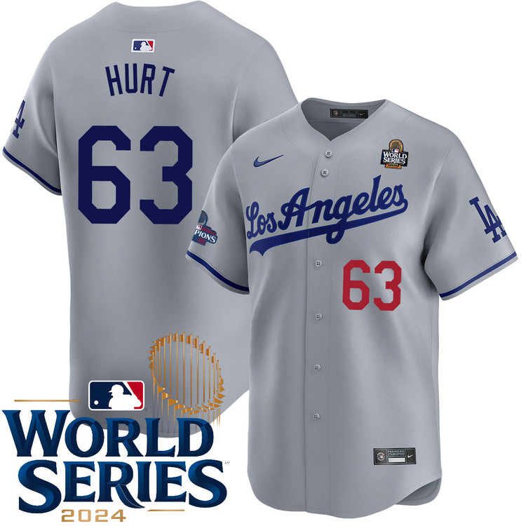 Kyle Hurt Los Angeles Dodgers Road Limited World Series Jersey