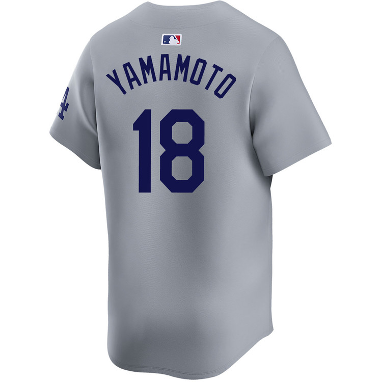 Yoshinobu Yamamoto Los Angeles Dodgers Alternate Road Limited World Series Jersey