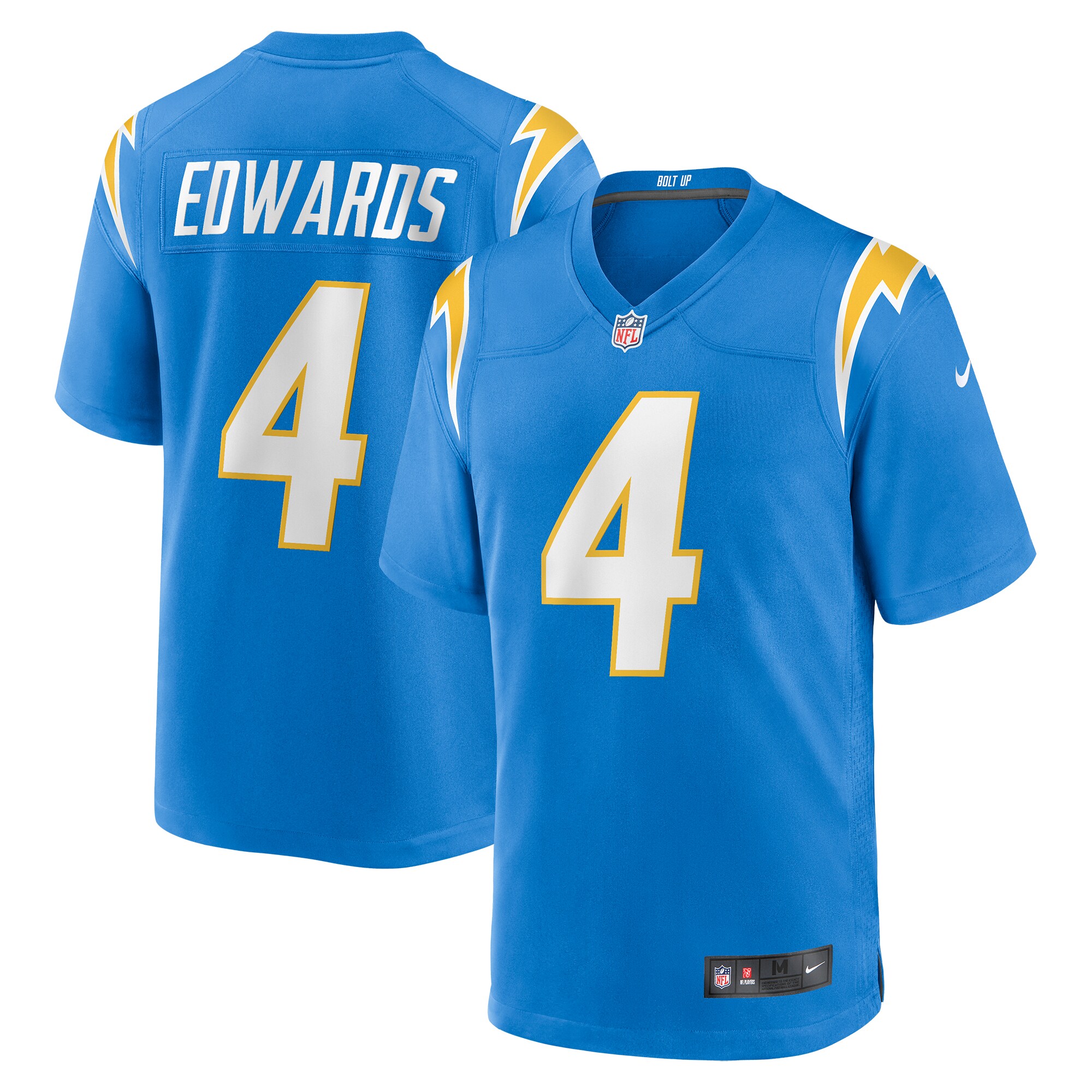 Gus Edwards Los Angeles Chargers   Game Jersey -  Powder Blue