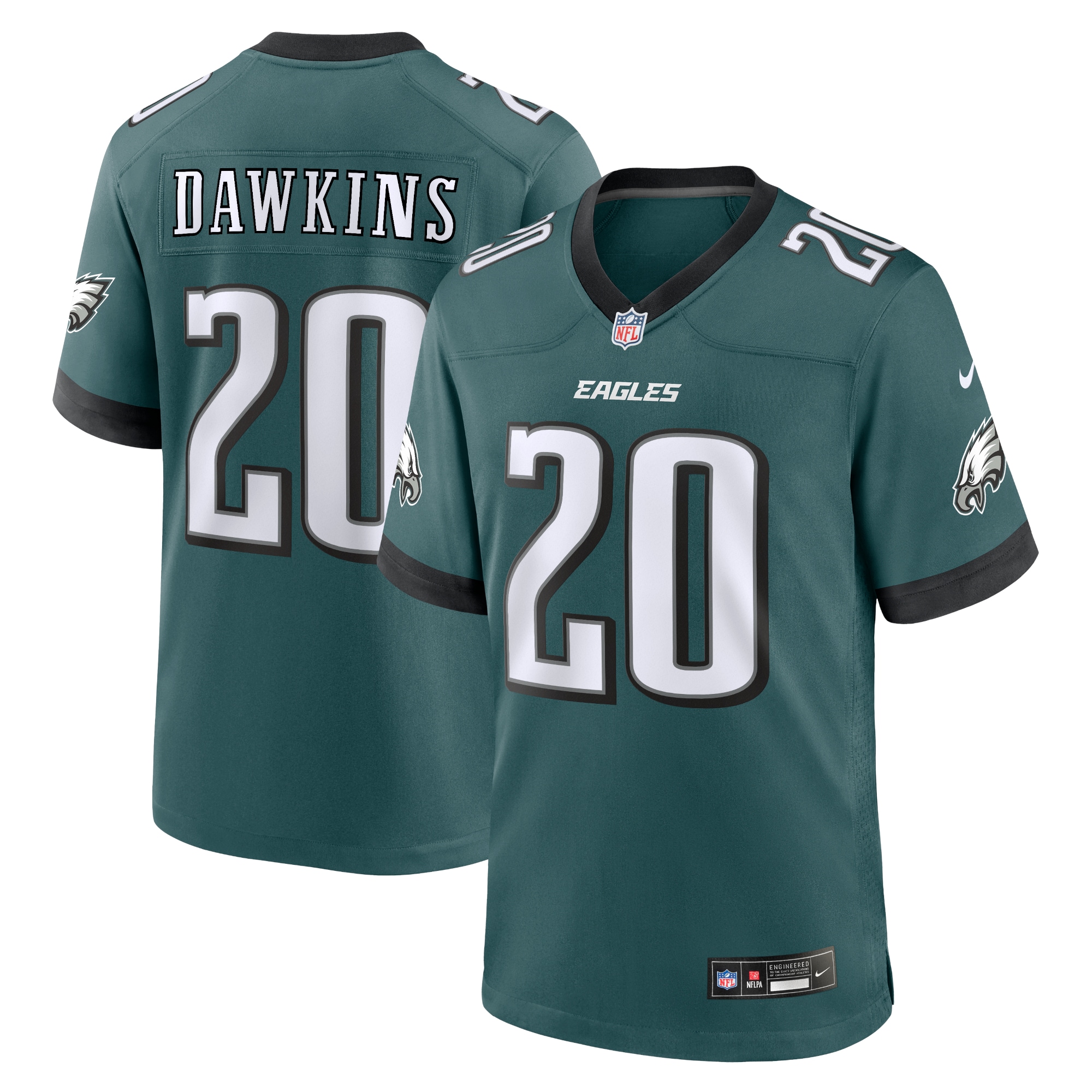 Brian Dawkins Philadelphia Eagles  Team Game Jersey - Midnight Green