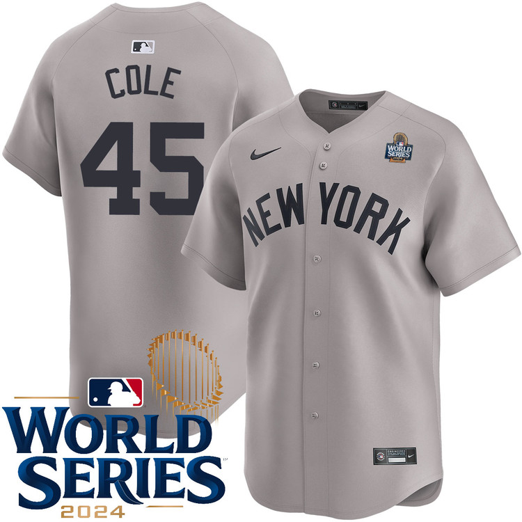 Gerrit Cole New York Yankees Road Limited World Series Jersey