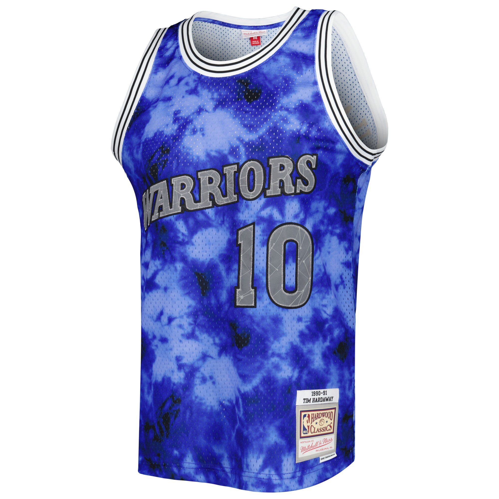 Tim Hardaway Golden State Warriors Mitchell & Ness 1990\/91 Galaxy Swingman Jersey - Blue
