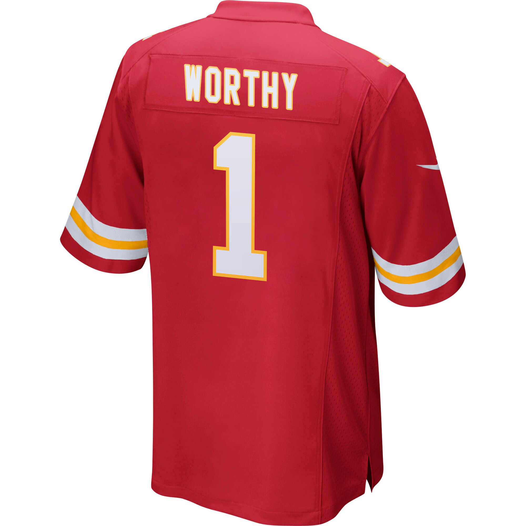 Xavier Worthy 1 Kansas City Chiefs Super Bowl LIX New Orleans Patch Game Men Jersey - Red