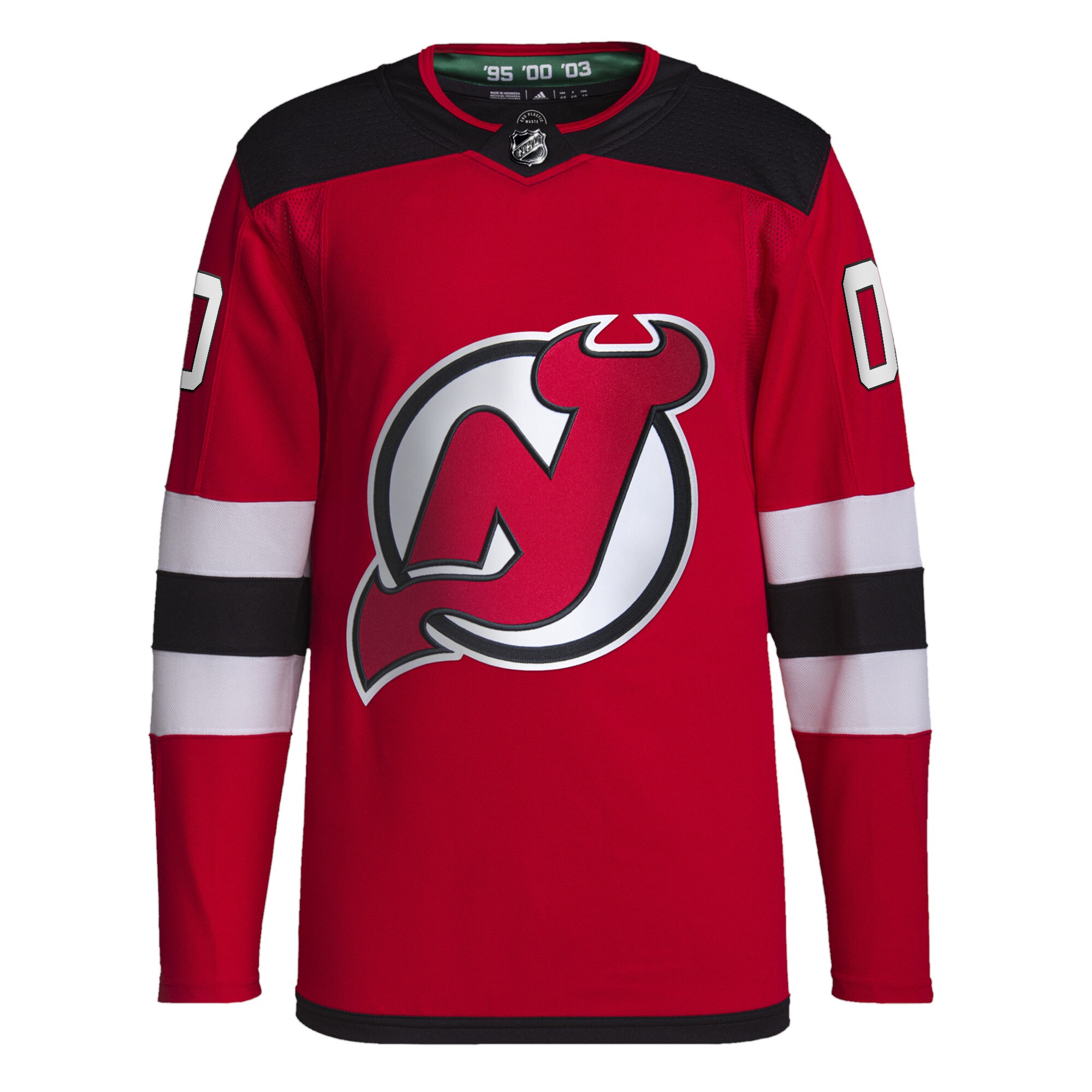 New Jersey Devils adidas Home Primegreen Authentic Custom Jersey - Red