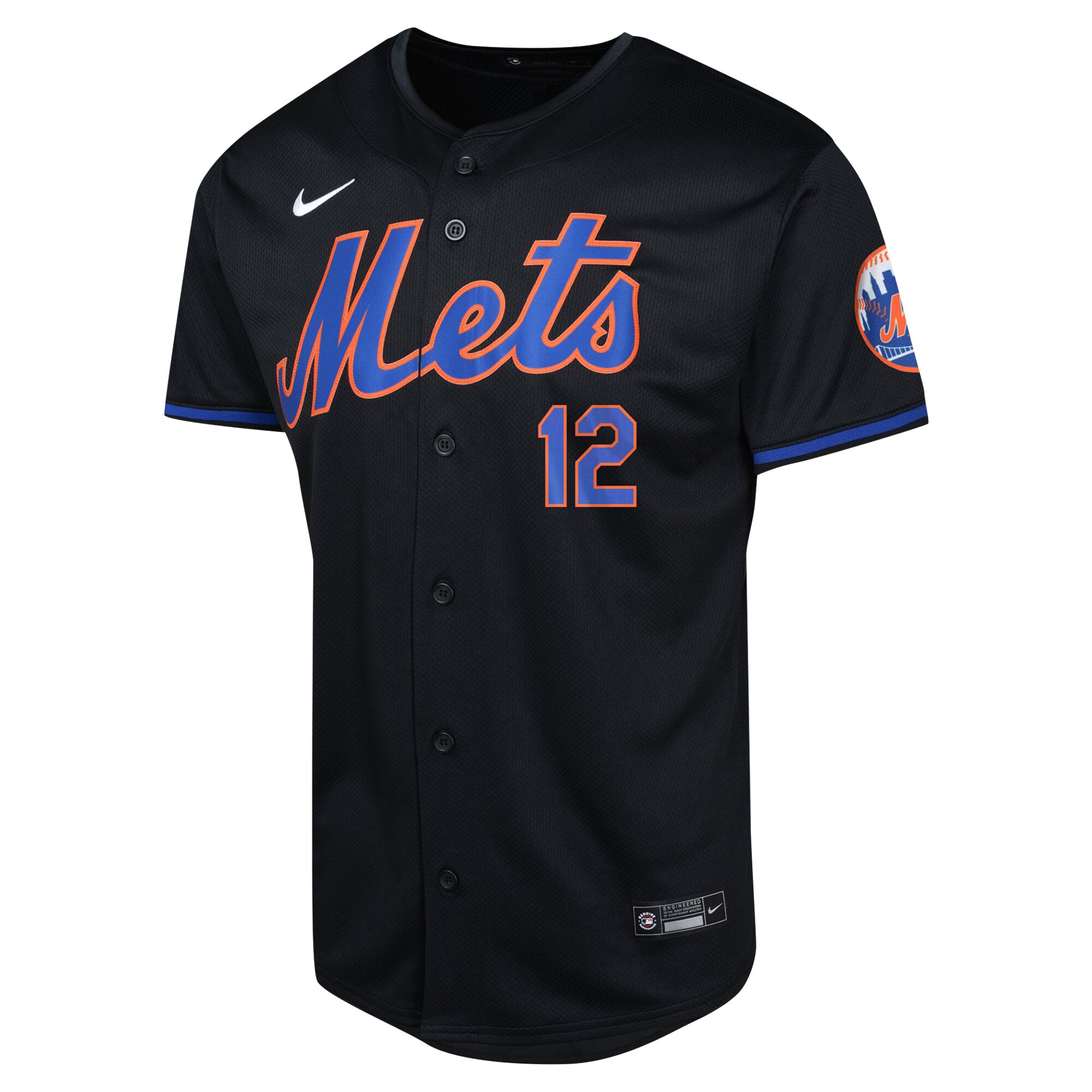 Francisco Lindor New York Mets Youth Alternate Limited Player Jersey - Black