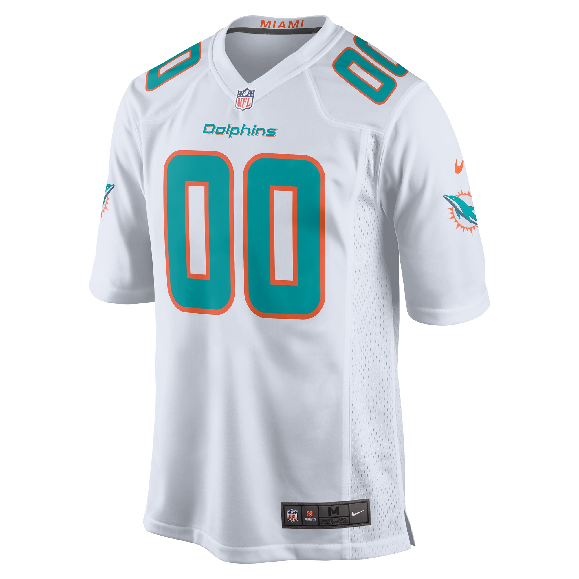 Miami Dolphins  Custom Game Jersey - White
