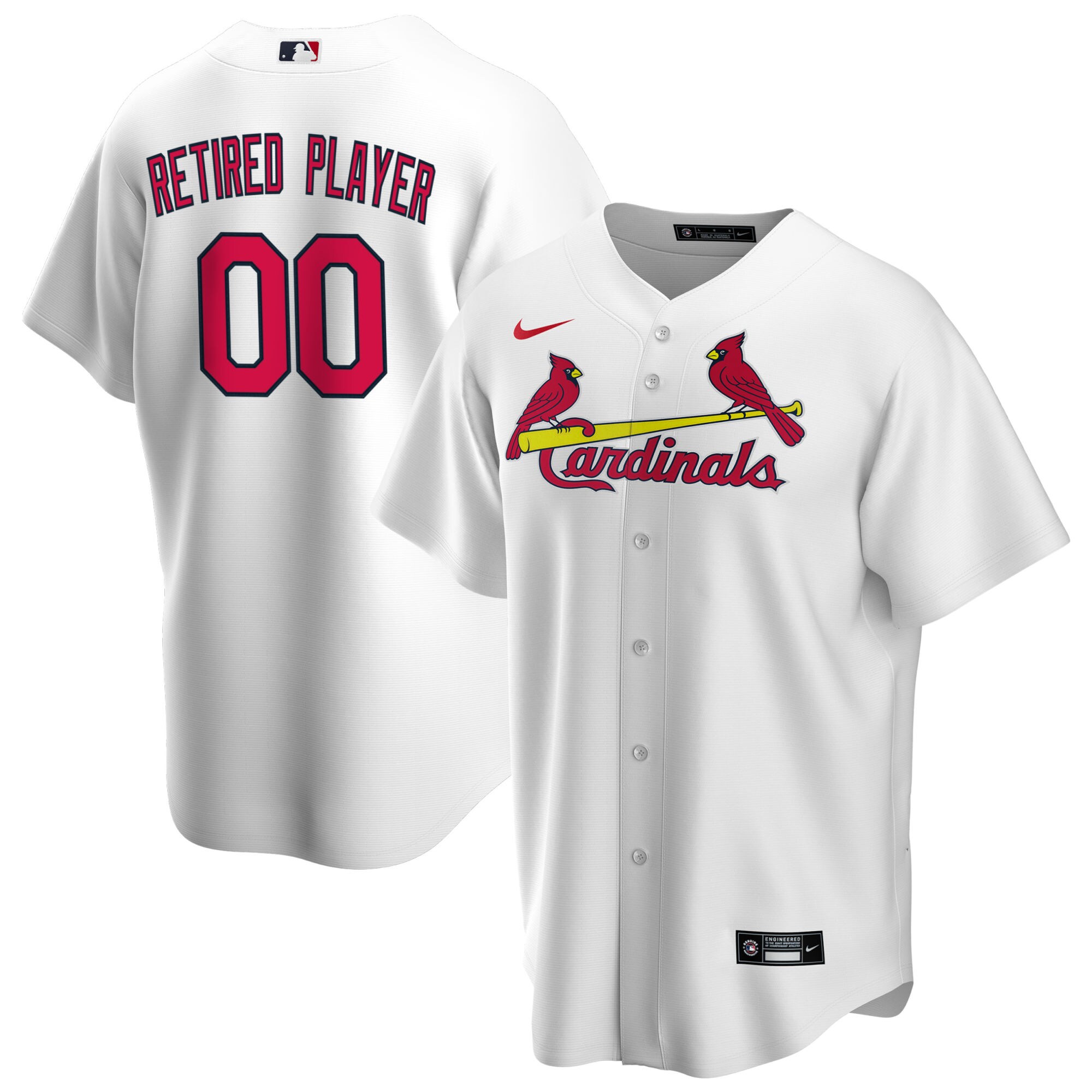St. Louis Cardinals Home Pick-A-Player Retired Roster Replica Jersey - White