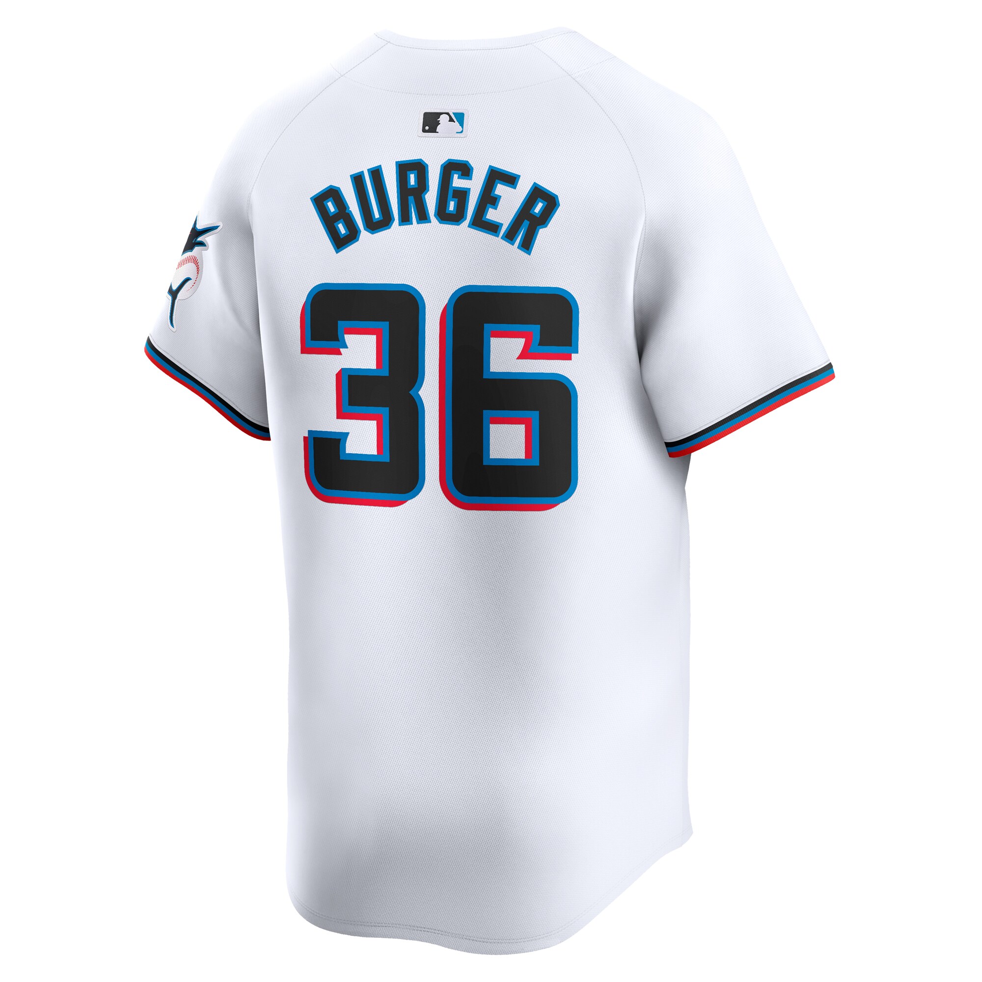 Jake Burger Miami Marlins  Home Limited Player Jersey - White