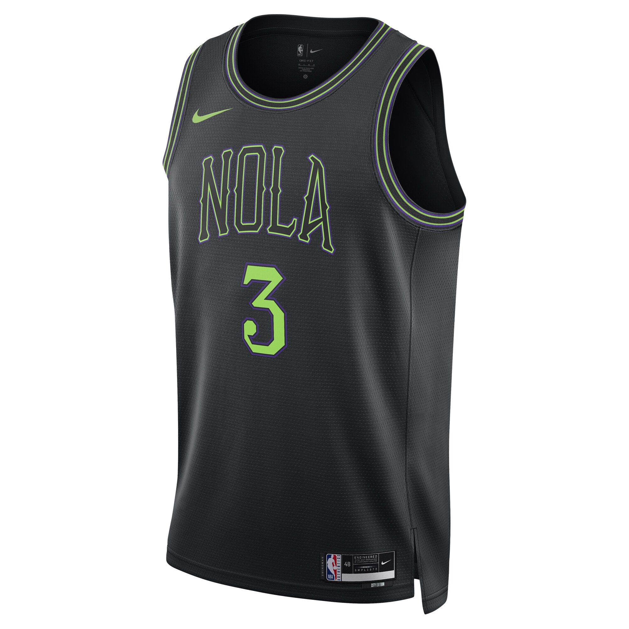 CJ McCollum New Orleans Pelicans Unisex 2023\/24 Swingman Jersey - Black - City Edition