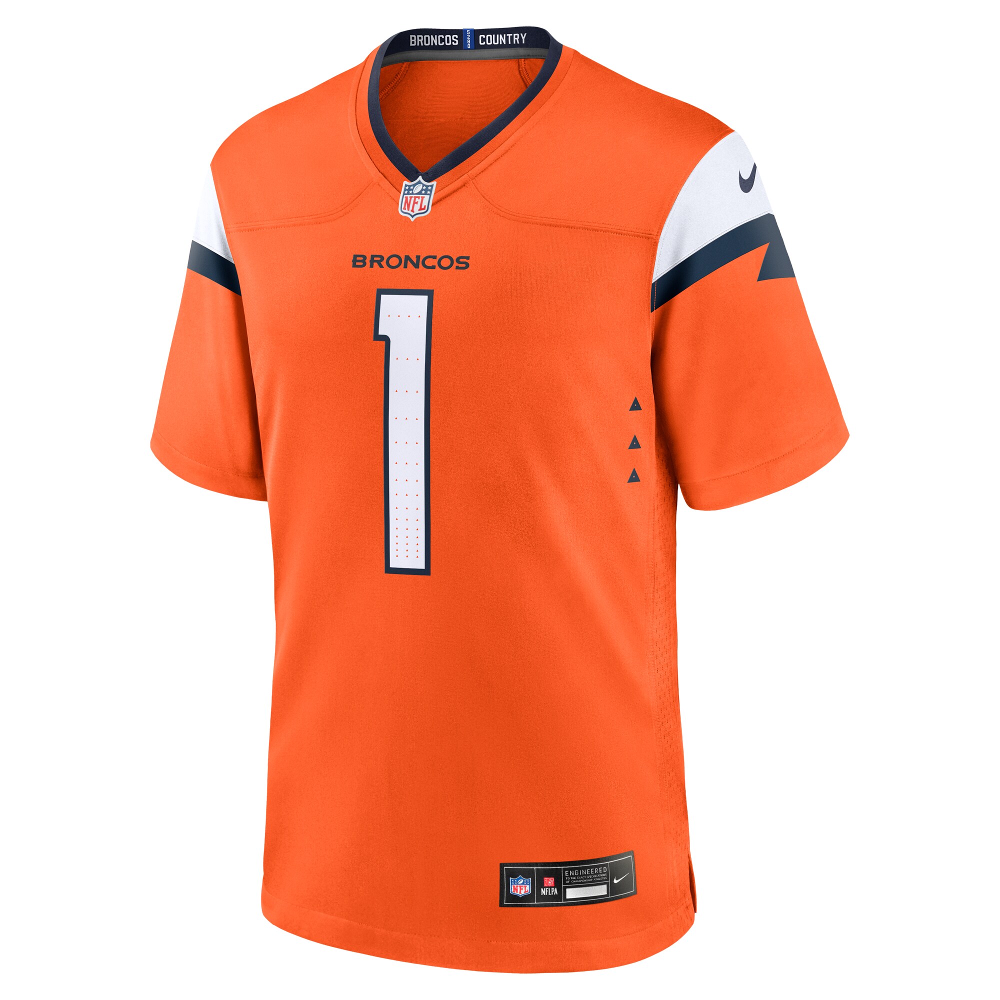 Denver Broncos  #1 Dad Game Jersey - Orange