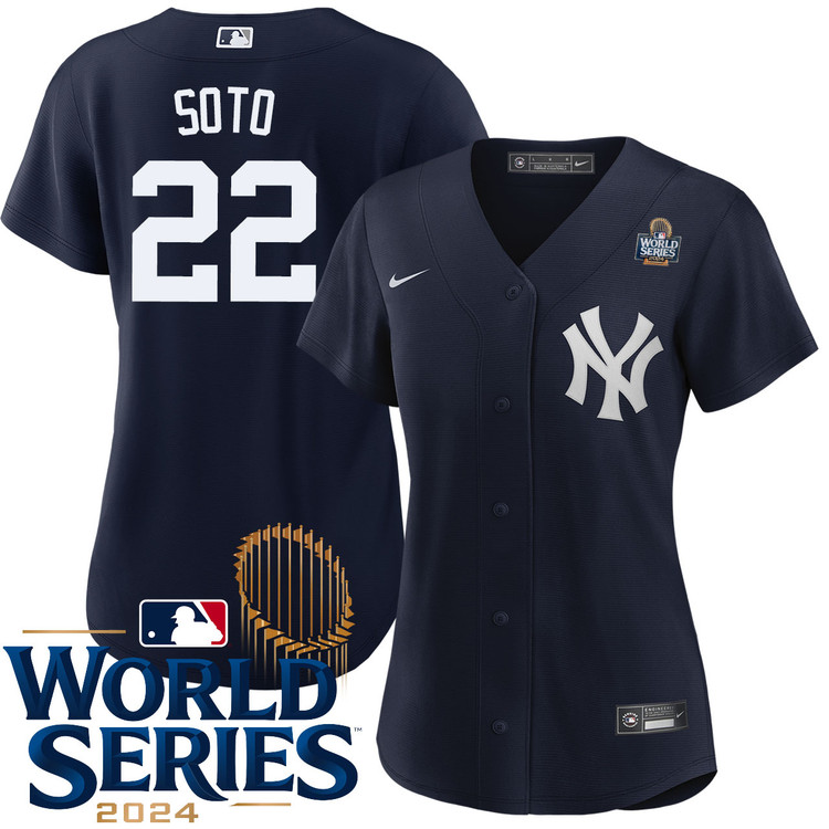 Juan Soto New York Yankees Women's Alternate Navy World Series Jersey