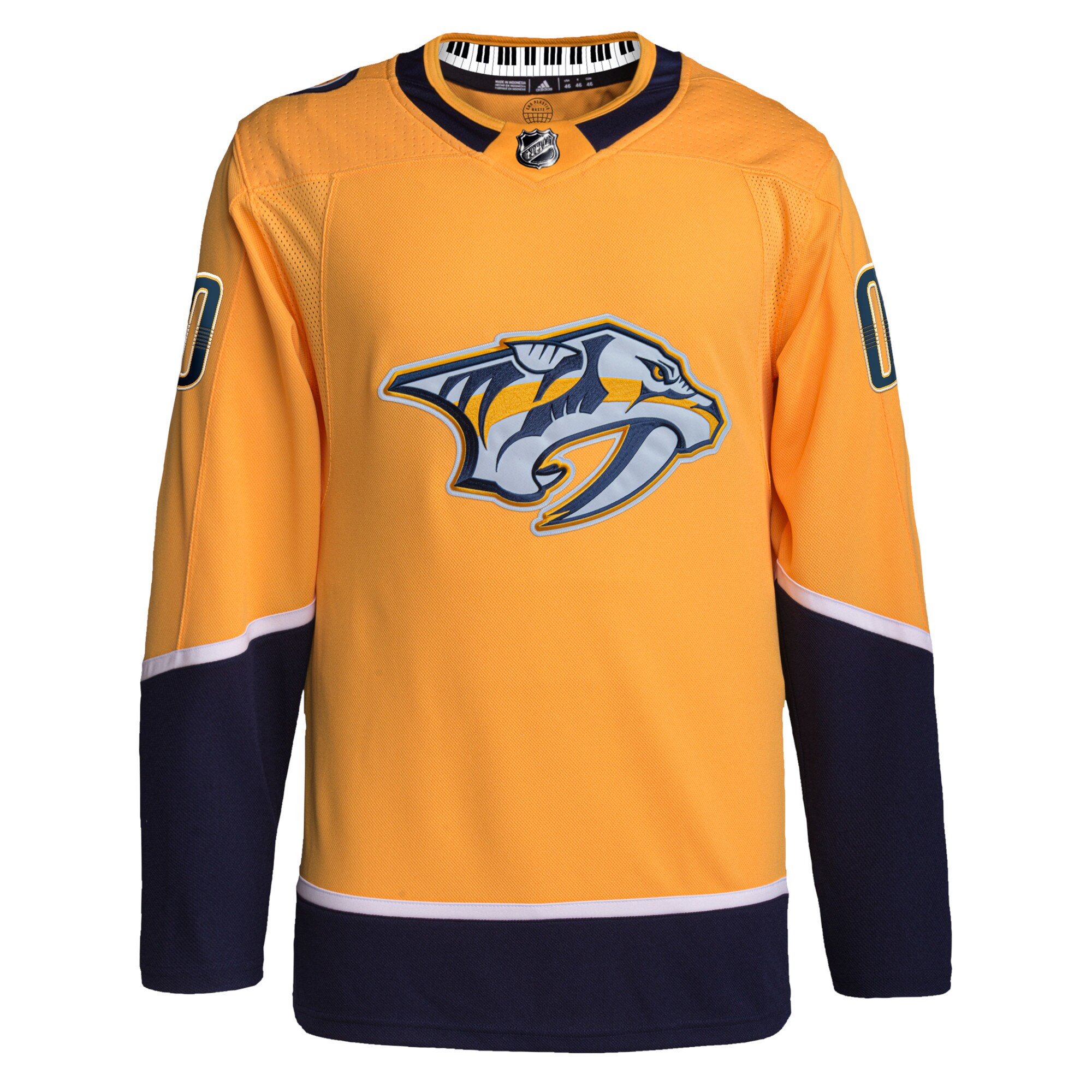 Nashville Predators adidas Home Primegreen Authentic Custom Jersey - Gold