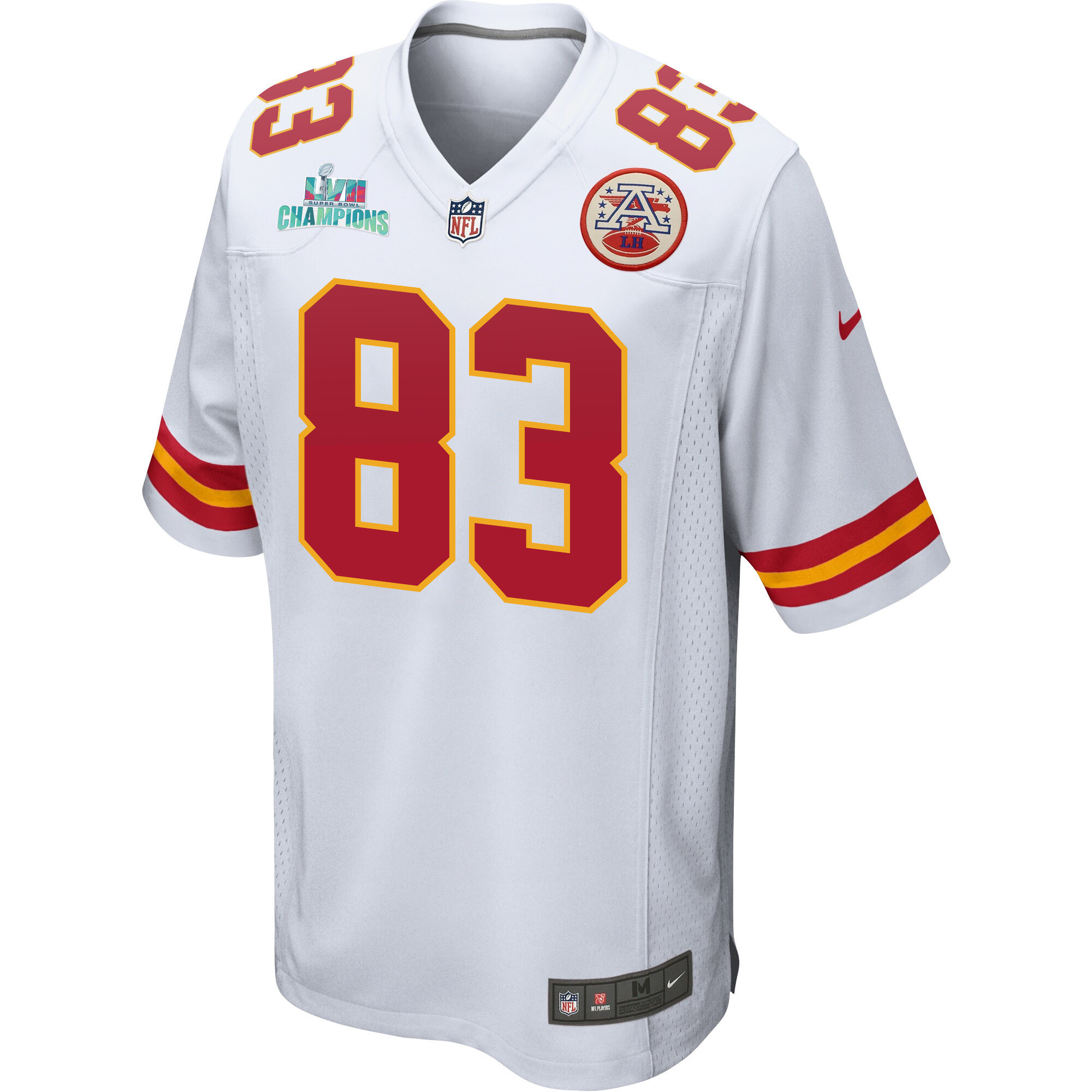 Noah Gray 83 Kansas City Chiefs Super Bowl LVII Champions Men Game Jersey - White