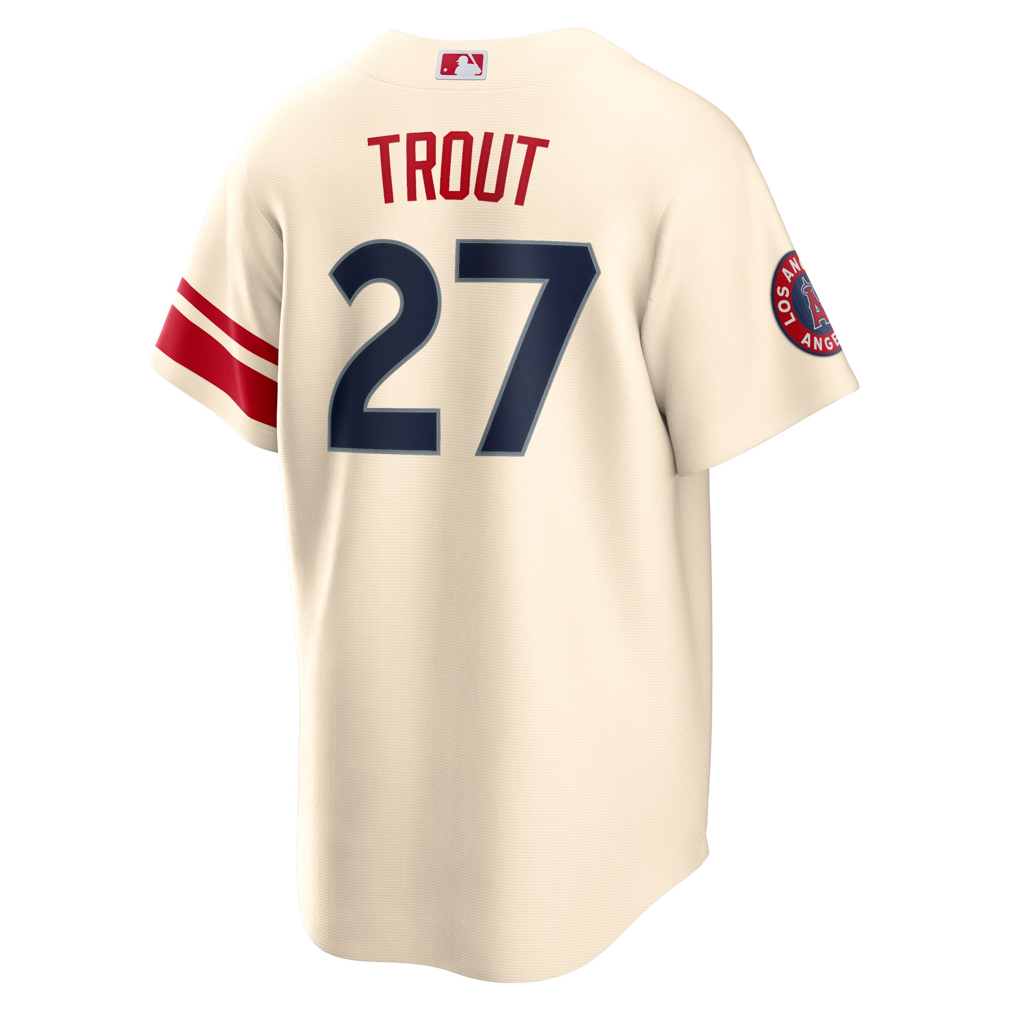 Mike Trout Los Angeles Angels  City Connect Replica Player Jersey - Cream