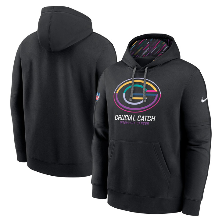Green Bay Packers 2024 Crucial Catch Club Pullover Hoodie - Black