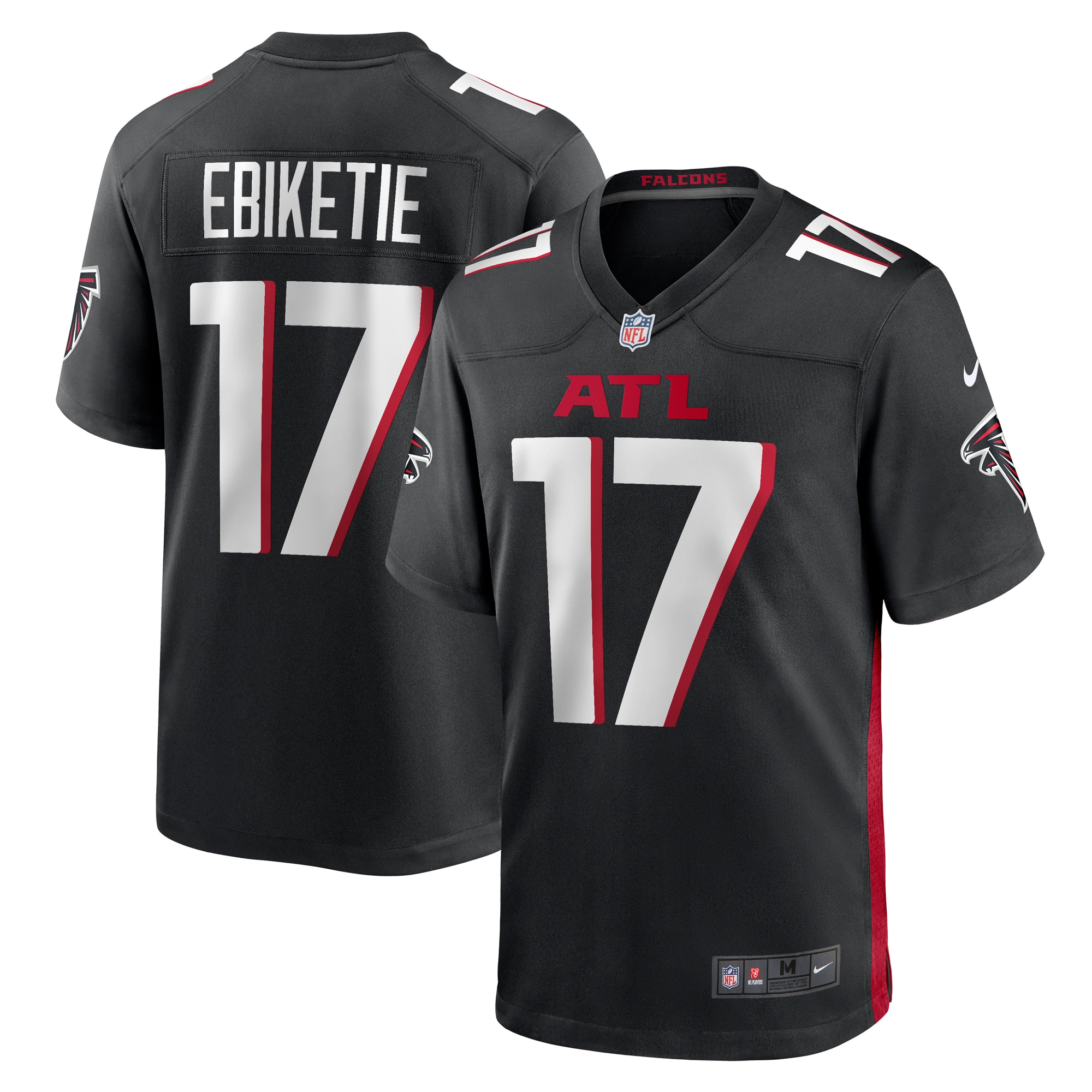 Arnold Ebiketie Atlanta Falcons  Team Game Jersey -  Black