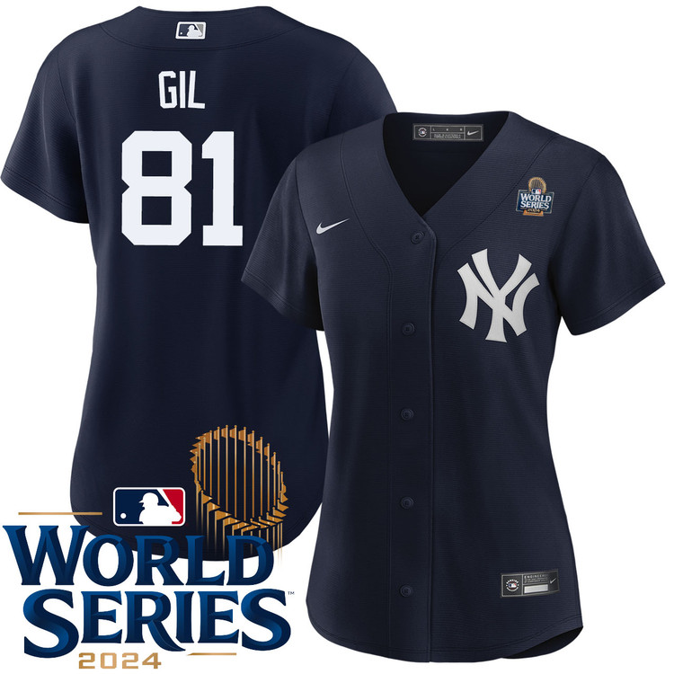 Luis Gil New York Yankees Women's Alternate Navy World Series Jersey