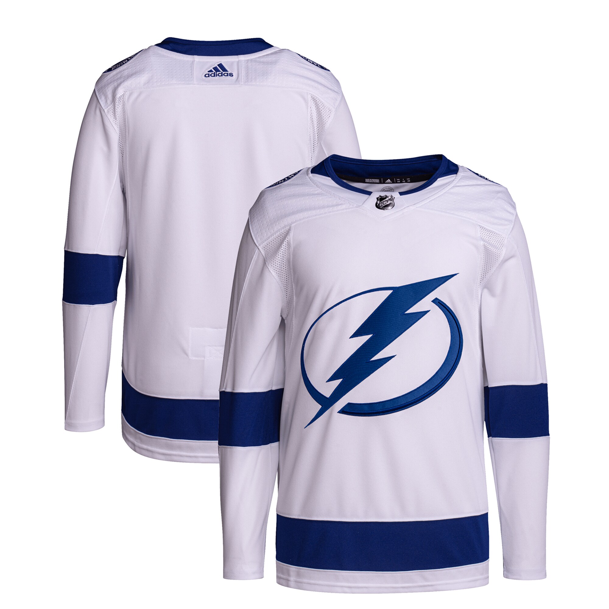 Tampa Bay Lightning adidas Away Primegreen Authentic Jersey White
