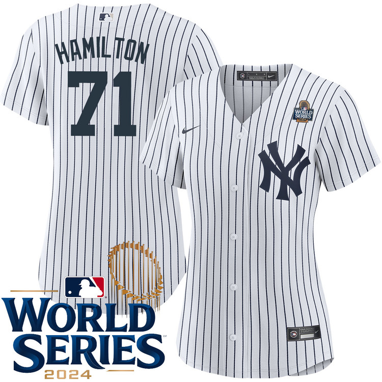 Ian Hamilton New York Yankees Women's Home World Series Jersey