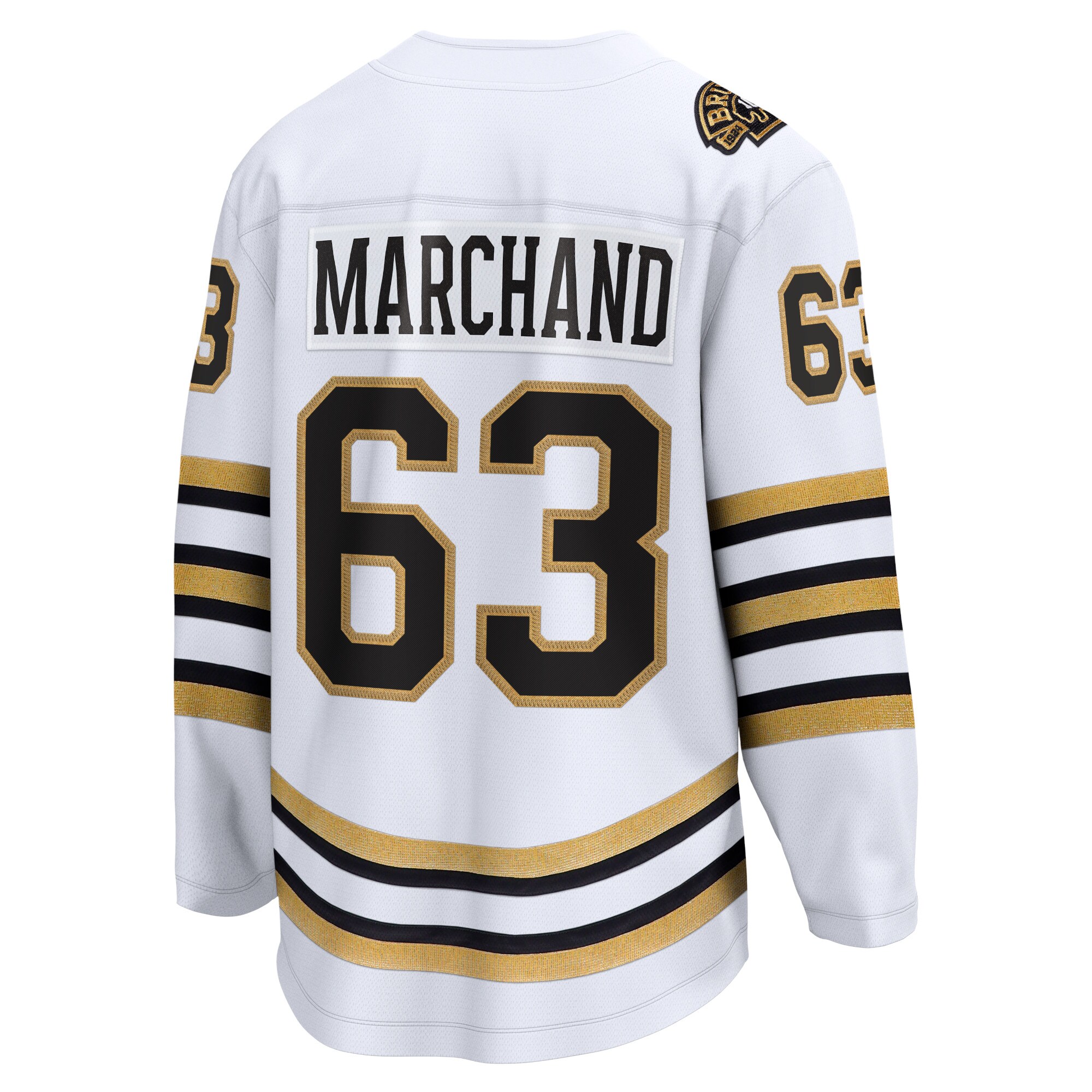 Brad Marchand Boston Bruins Fanatics 100th Anniversary Premier Breakaway Player Jersey - White