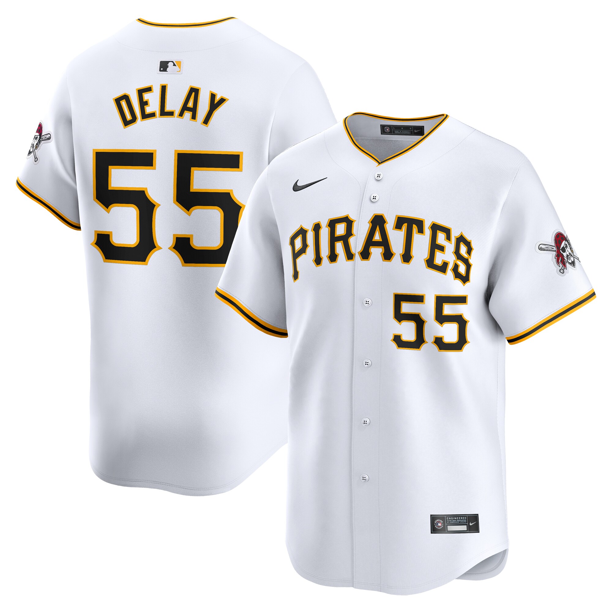 Jason Delay Pittsburgh Pirates  Home Limited Player Jersey White