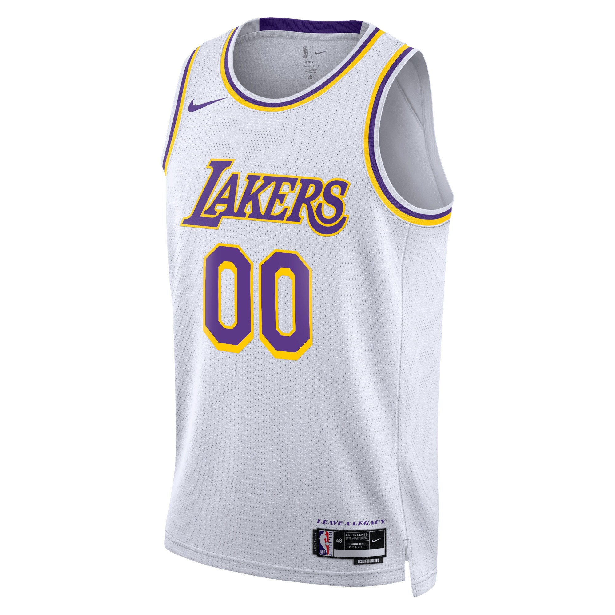 Los Angeles Lakers Unisex Swingman Custom Jersey White - Association Edition