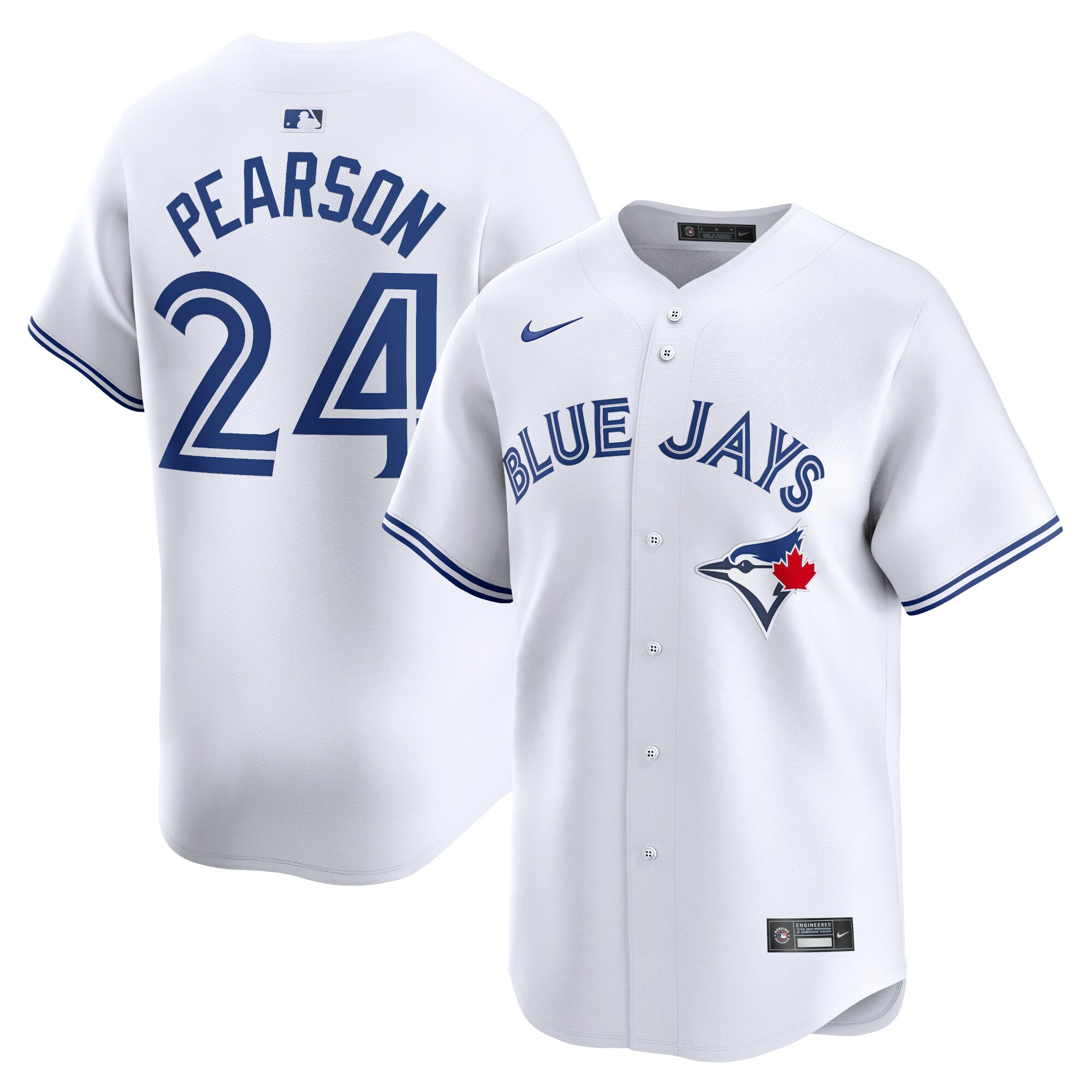 Nate Pearson Toronto Blue Jays  Home Limited Player Jersey - White