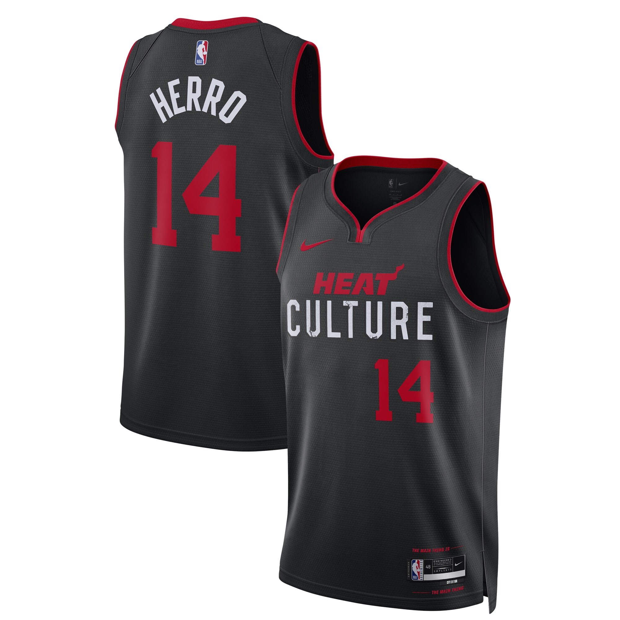 Tyler Herro Miami Heat Unisex 2023\/24 Swingman Jersey - Black - City Edition