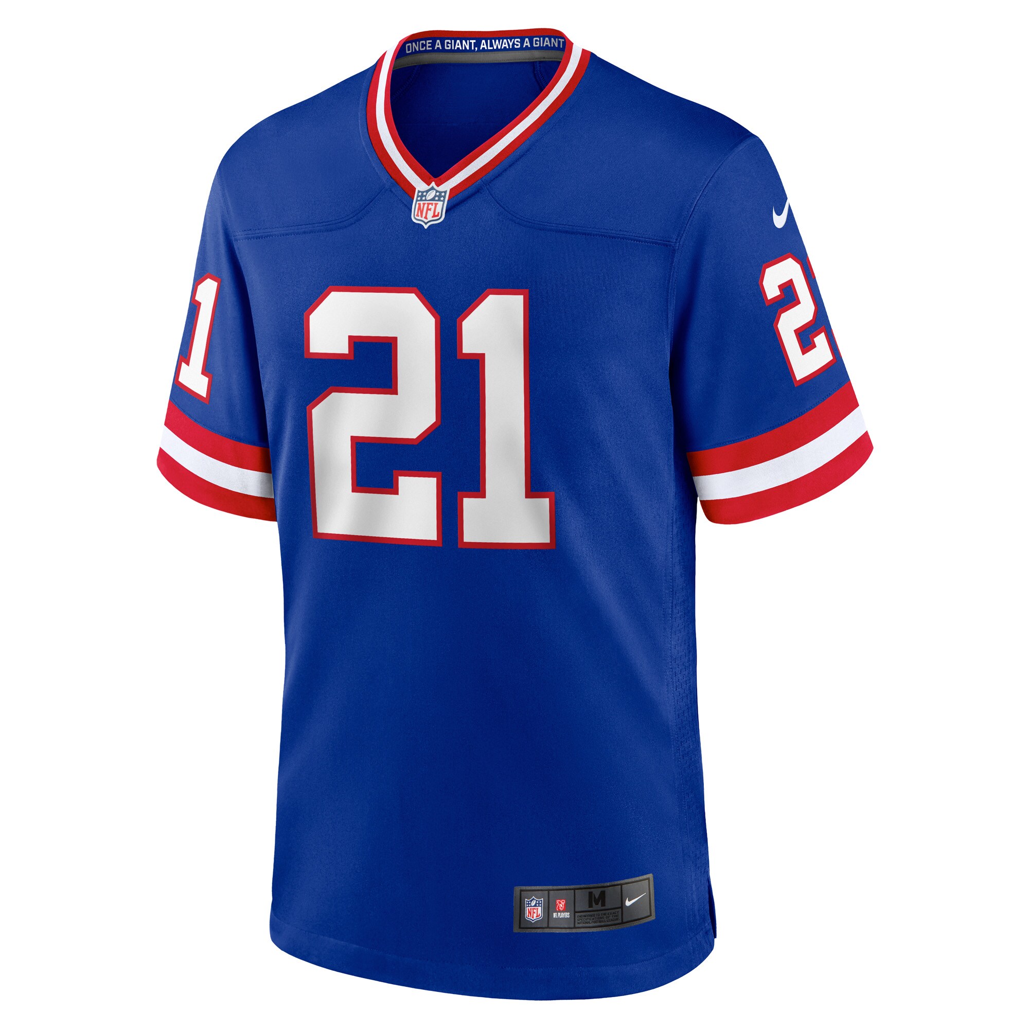 Tiki Barber New York Giants Classic Retired Player Game Jersey - Royal