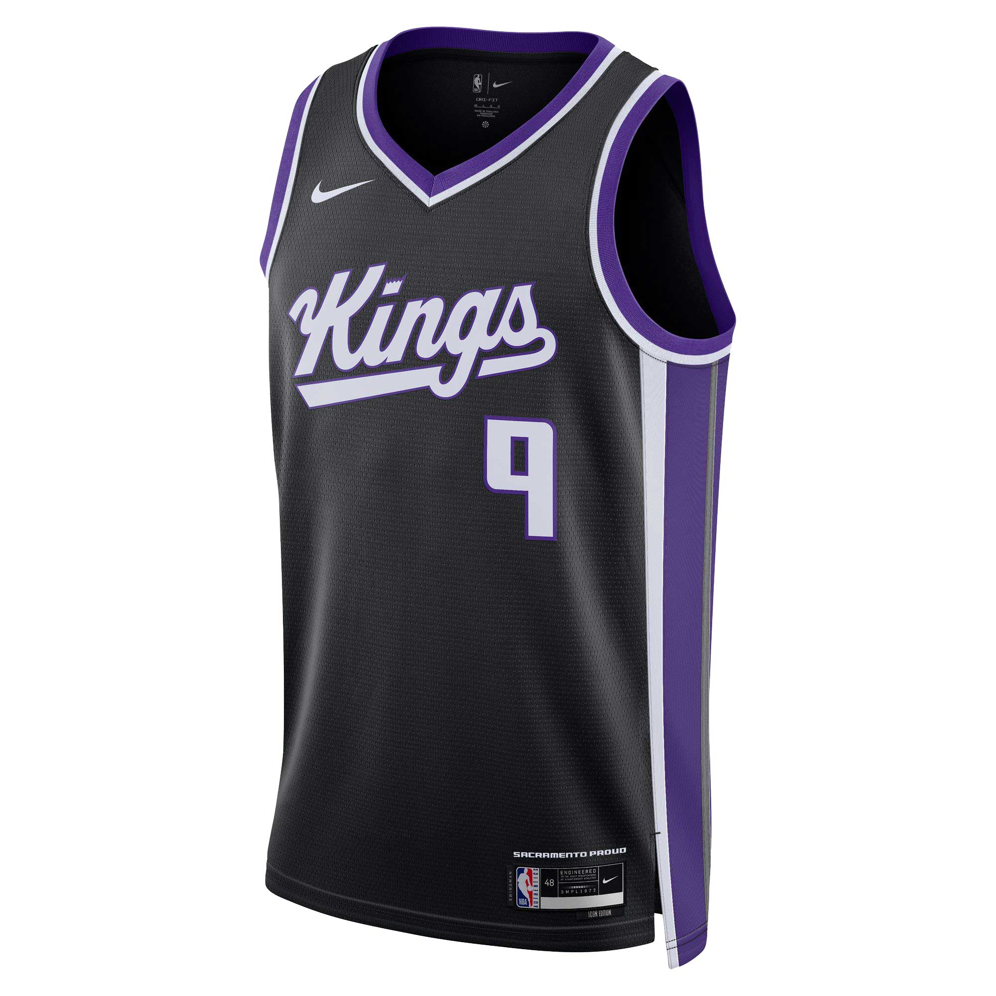 Kevin Huerter Sacramento Kings Unisex Swingman Jersey - Icon Edition - Black